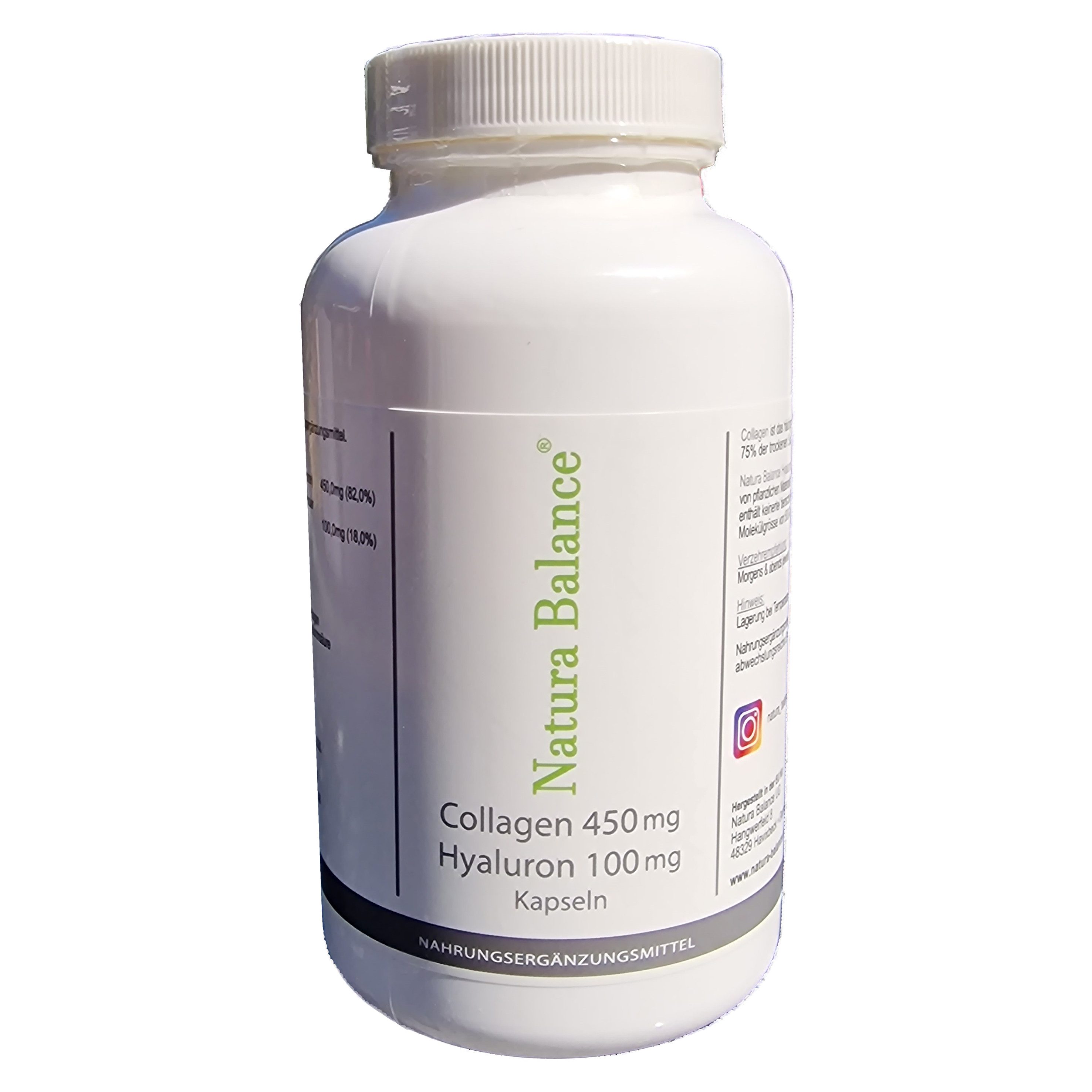 120 Kapseln Kollagen 450mg Hyaluronsäure Collagen Hyaluron Pulver Kapseln