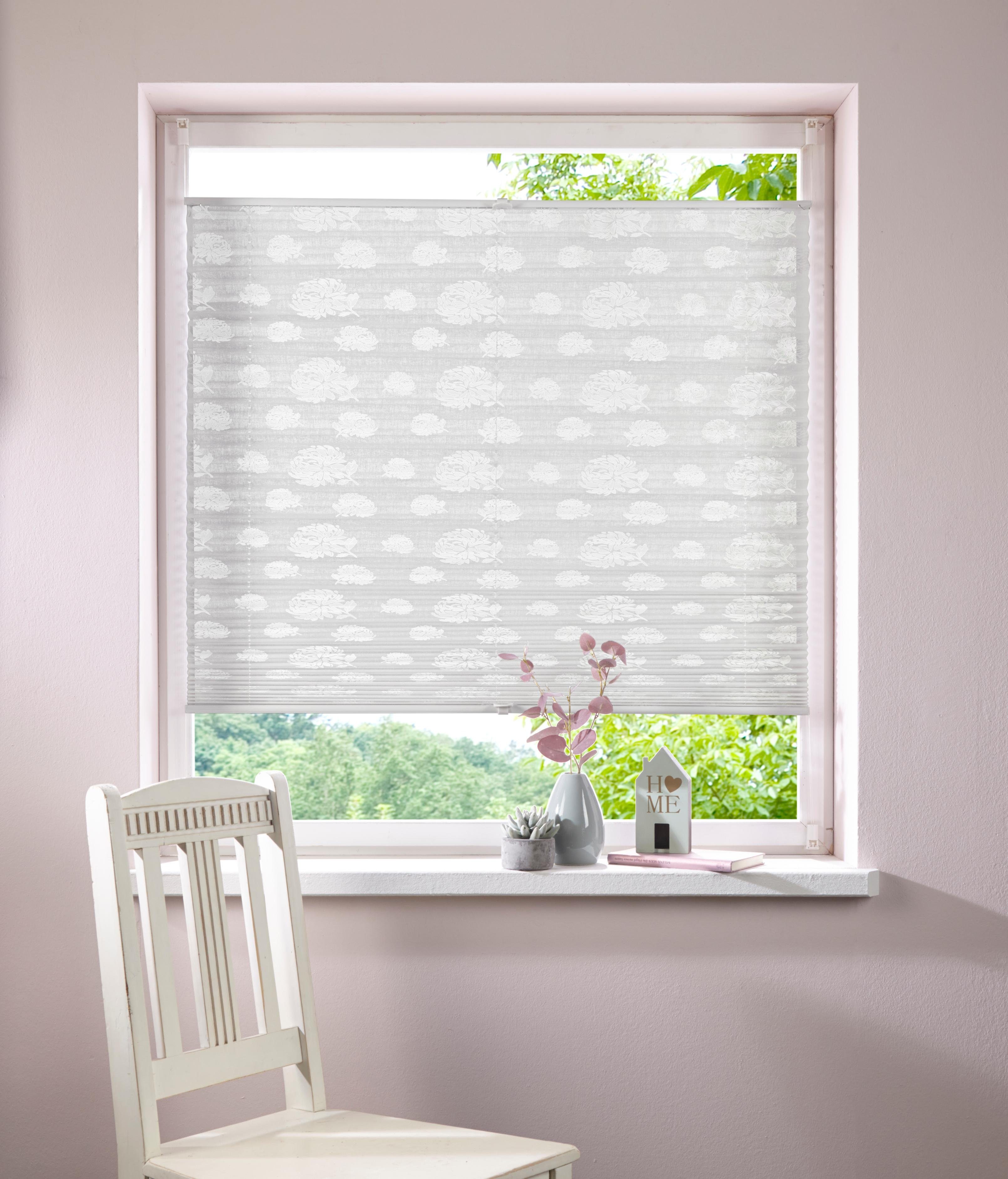 Plissee Blumen Home Affaire Lichtschutz Ohne Bohren Verspannt Ausbrenner Online Kaufen Otto