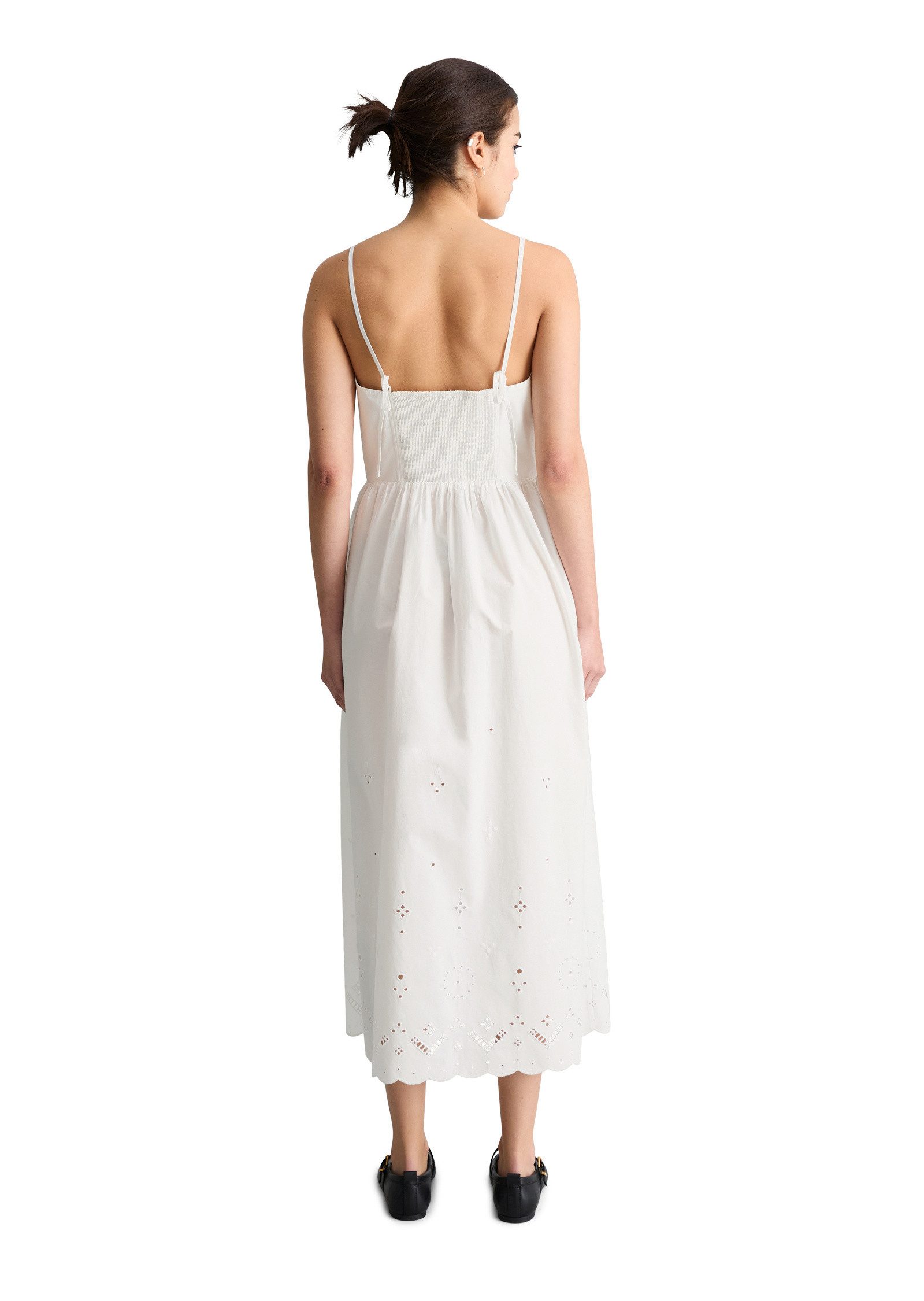 Marc O'Polo DENIM Midikleid mit Broderie Anglaise