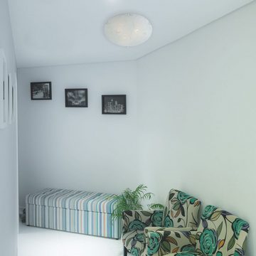bmf-versand Deckenleuchte Deckenleuchte Wohnzimmer 2er Set Deckenlampe Küche Flur weiß 40 cm, rund, ohne Leuchtmittel, Lichtfarbe ist abhängig vom Leuchtmittel, Schlafzimmer, Esszimmer, Opalglas, satiniert, rund