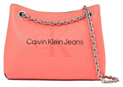 Calvin Klein Jeans Schultertasche SCULPTED SHOULDER BAG24 MONO, mit großflächigem Markenlogo vorne Handtasche Damen Tasche Damen
