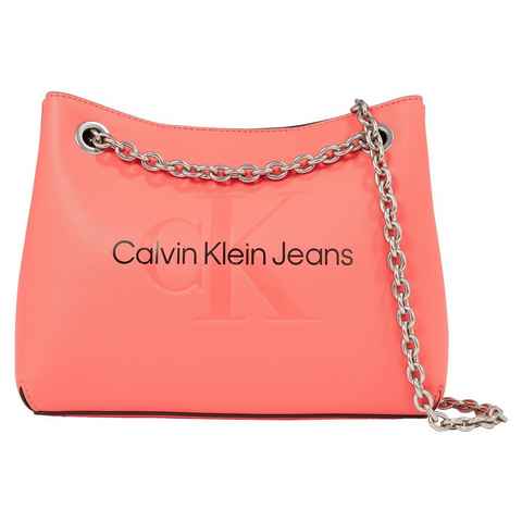 Calvin Klein Jeans Schultertasche SCULPTED SHOULDER BAG24 MONO, mit großflächigem Markenlogo vorne Handtasche Damen Tasche Damen