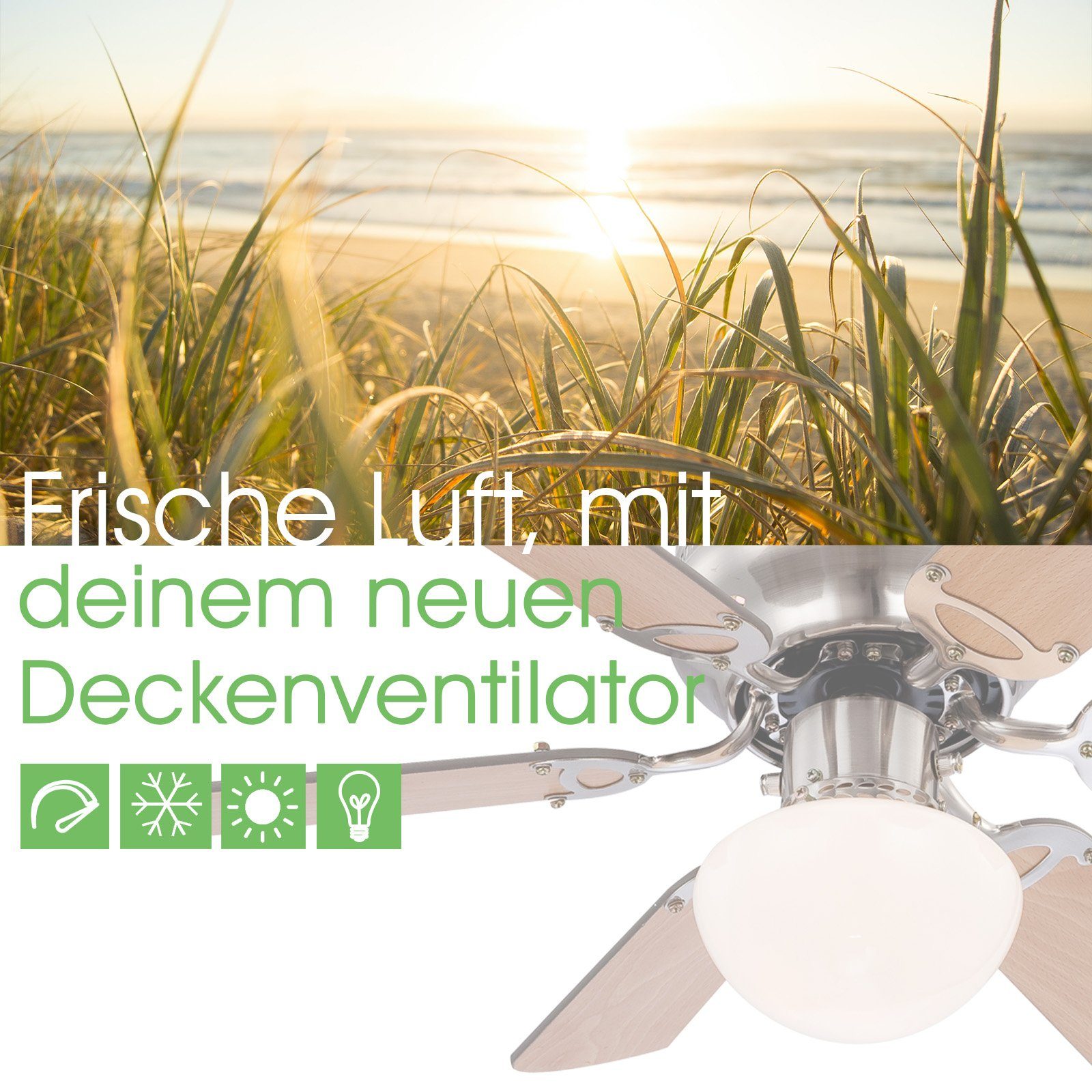 bmf-versand Deckenventilator Deckenventilator mit Beleuchtung LED günstig online kaufen