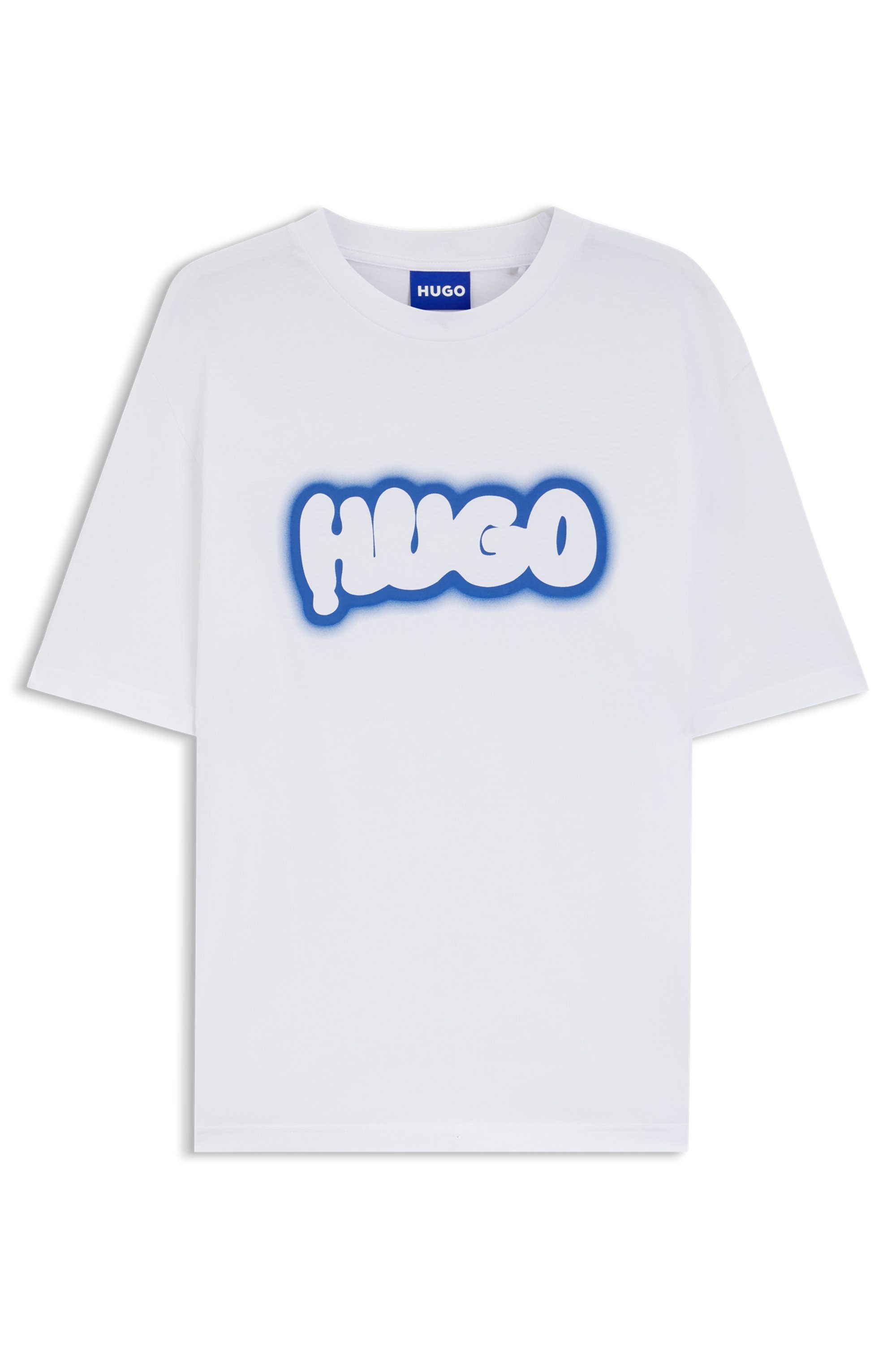 HUGO T-Shirt Nulibax Rundhalsausschnitt, regular fit, Logoprint