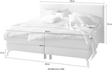 SCHÖNER WOHNEN-Kollektion Boxspringbett VITA, Füße Metall Chrom