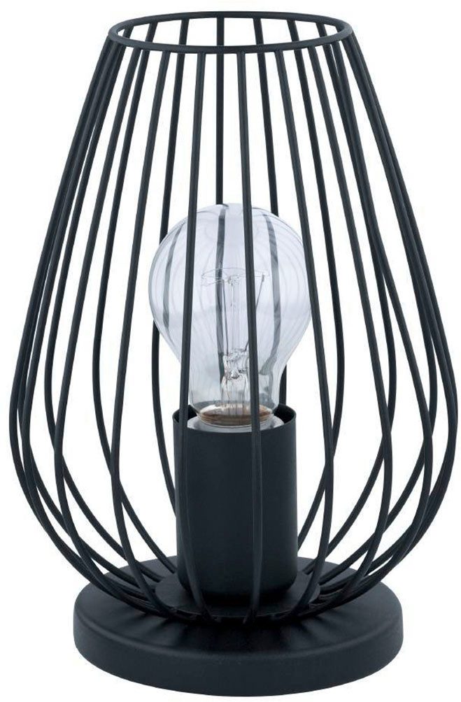 EGLO Tischleuchte NEWTOWN Tischlampe, schwarz, Stahl, E27, Schalter, Nachttischlampe, ohne Leuchtmittel, Schlicht, modern, Vintage, Retro, Wohnzimmer, Schlafzim – Bild 4 von 5