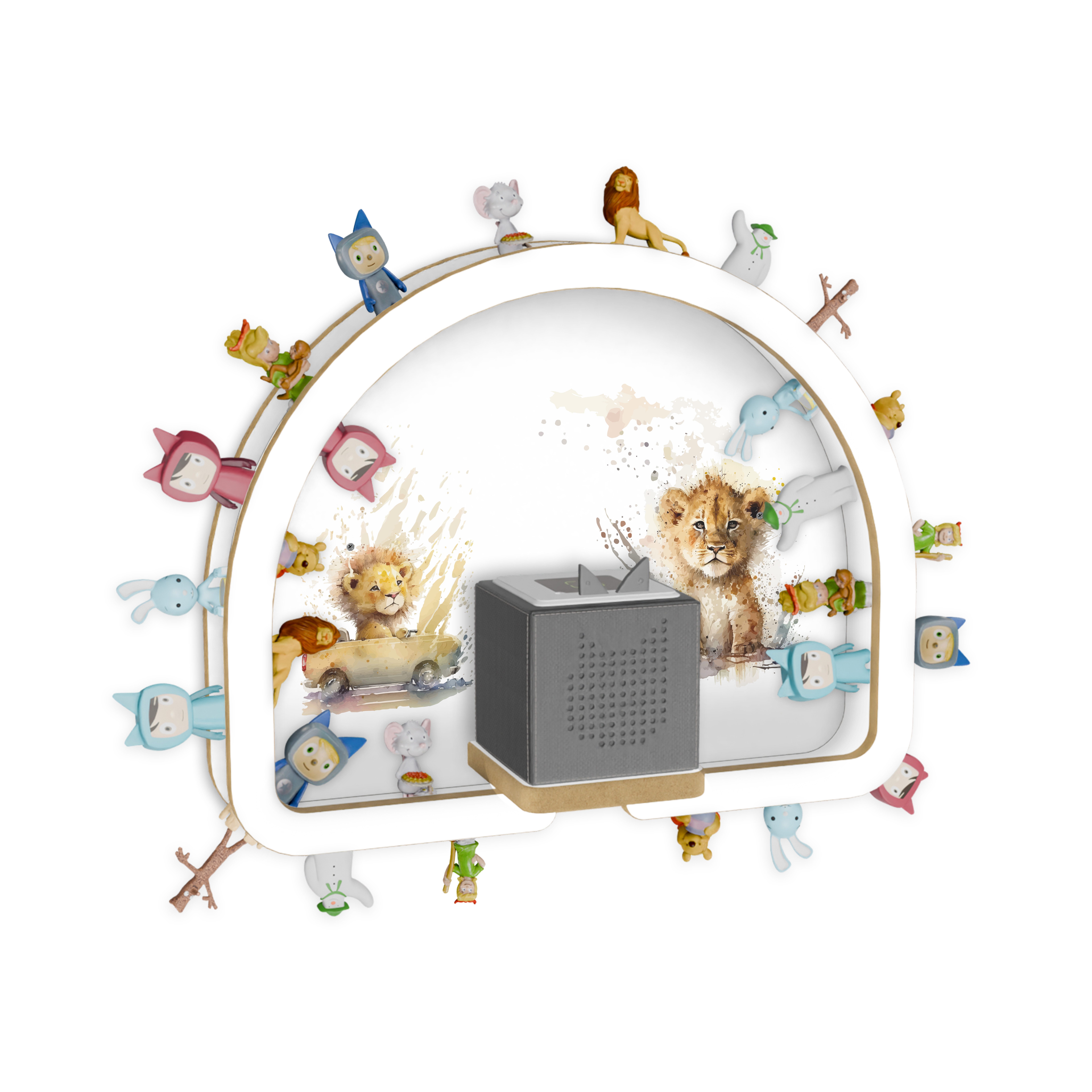 Holzura Kinderregal Tonie Regal Regenbogen mit günstig online kaufen
