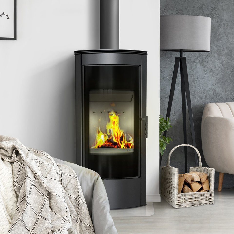 Kratki Kaminofen Kratki Titan Holzofen 11kW mit Teefach und selbstschließender Tür, (1-tlg)