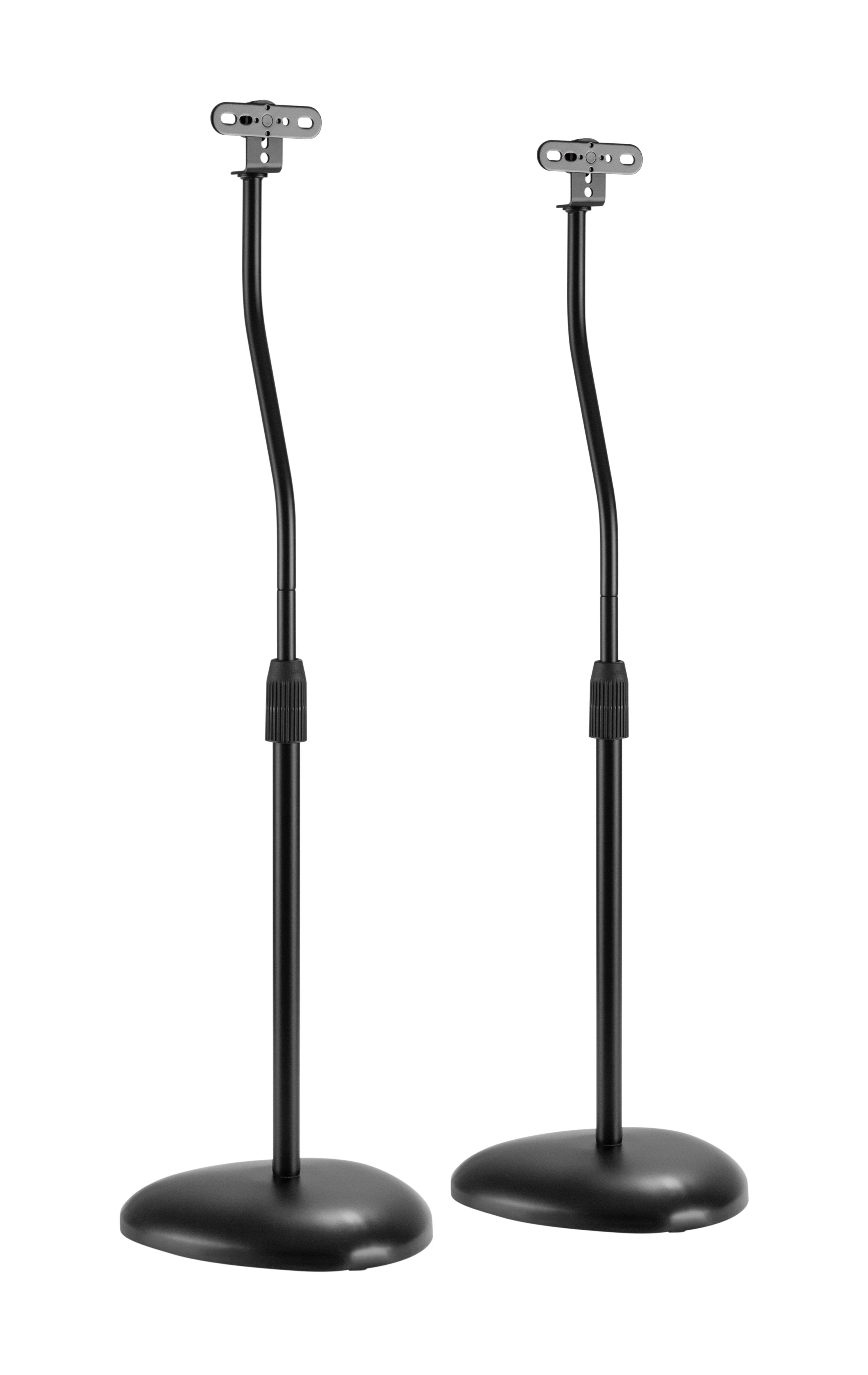 HALTERUNGSPROFI Lautsprecherständer S05 schwarz, (Höhenverstellbar, Spikes, Bodenschoner, verschiedene Montageoptionen)