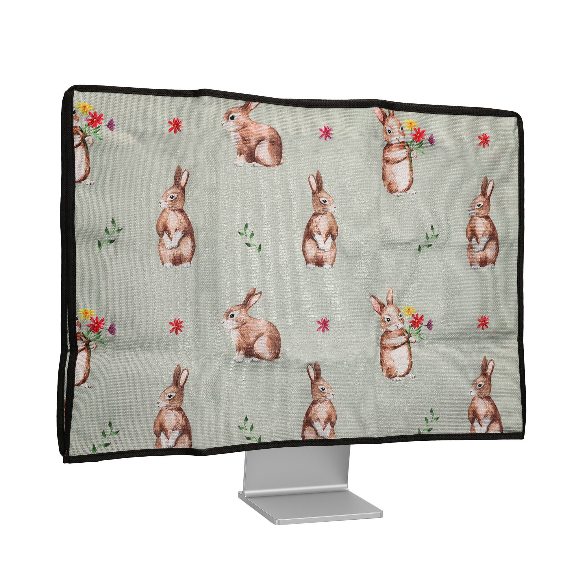 kwmobile Etui Leinen Hülle für 24-26" Monitor PC Schutzhülle, Computer Screen Cover Staubhaube Haube Staubschutz