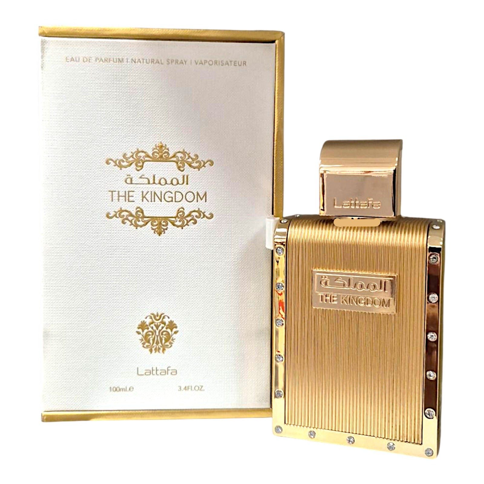 Lattafa Duft-Set The Kingdom for Men Eau de Parfum 100ml + Parfümzerstäuber (leer) Set