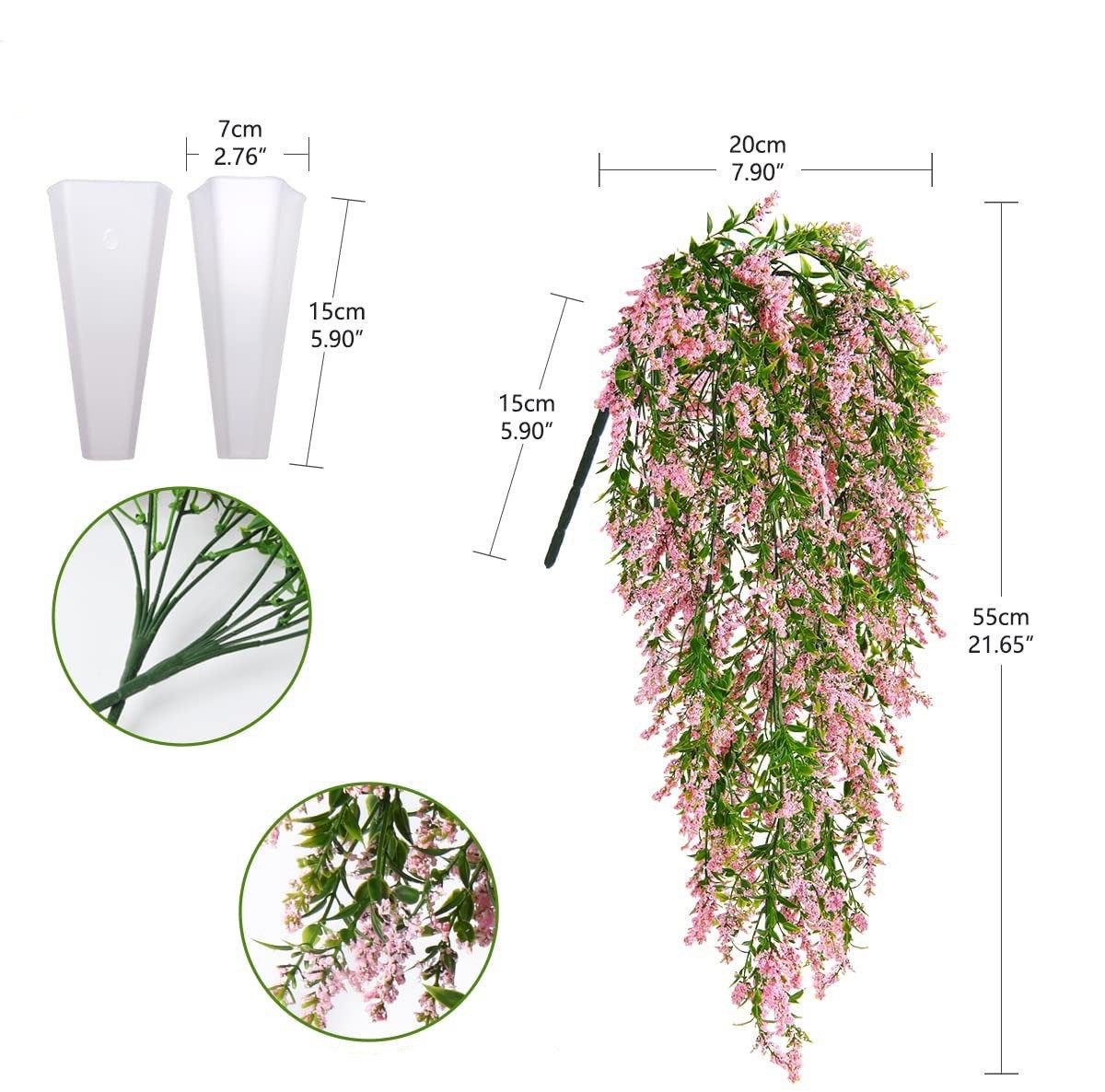Kunstblumenstrauß 2 Stück Hängende Kunstpflanzen Lavendel, günstig online kaufen