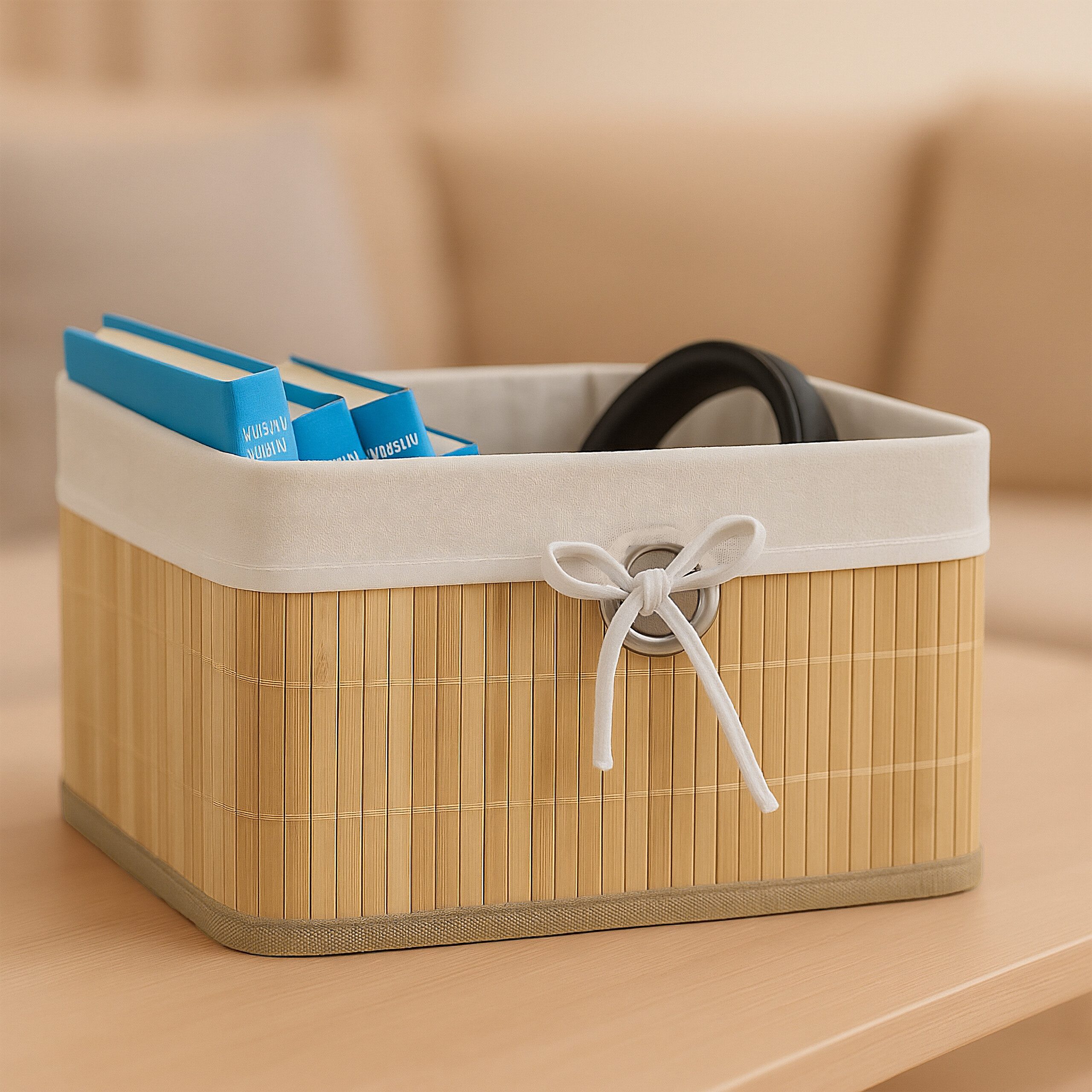 relaxdays Regalkorb Aufbewahrungskorb Set aus Bambus günstig online kaufen