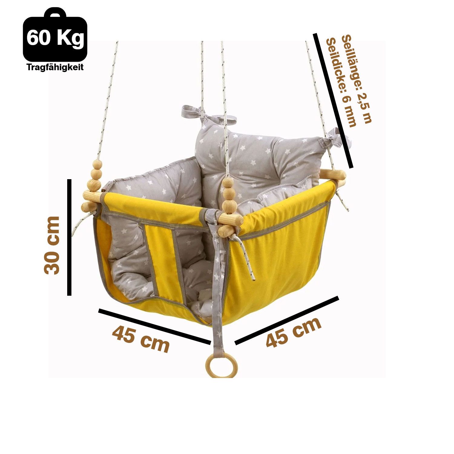 Jungengel Babyschaukelsitz Indoor Hängeschaukel Hängesitz Babystuhl Babysch günstig online kaufen