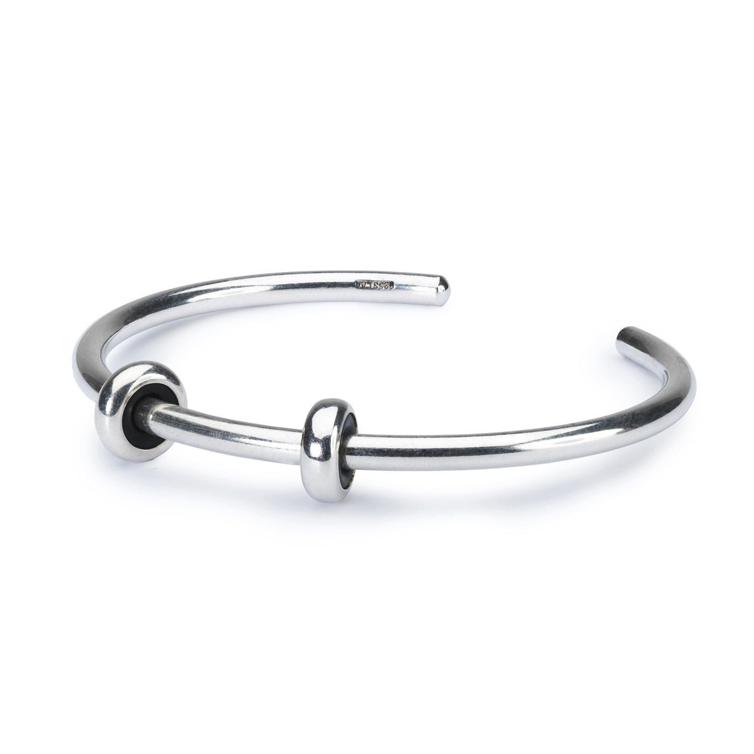 Armspange Sterling Silber Armspange mit zwei Silber Spacer, TAGBO-00270