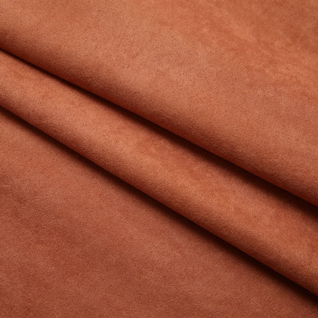vidaXL Verdunkelungsvorhang, Verdunkelungsgardinen mit Haken 2 Stk. Rostbraun 140x225 cm