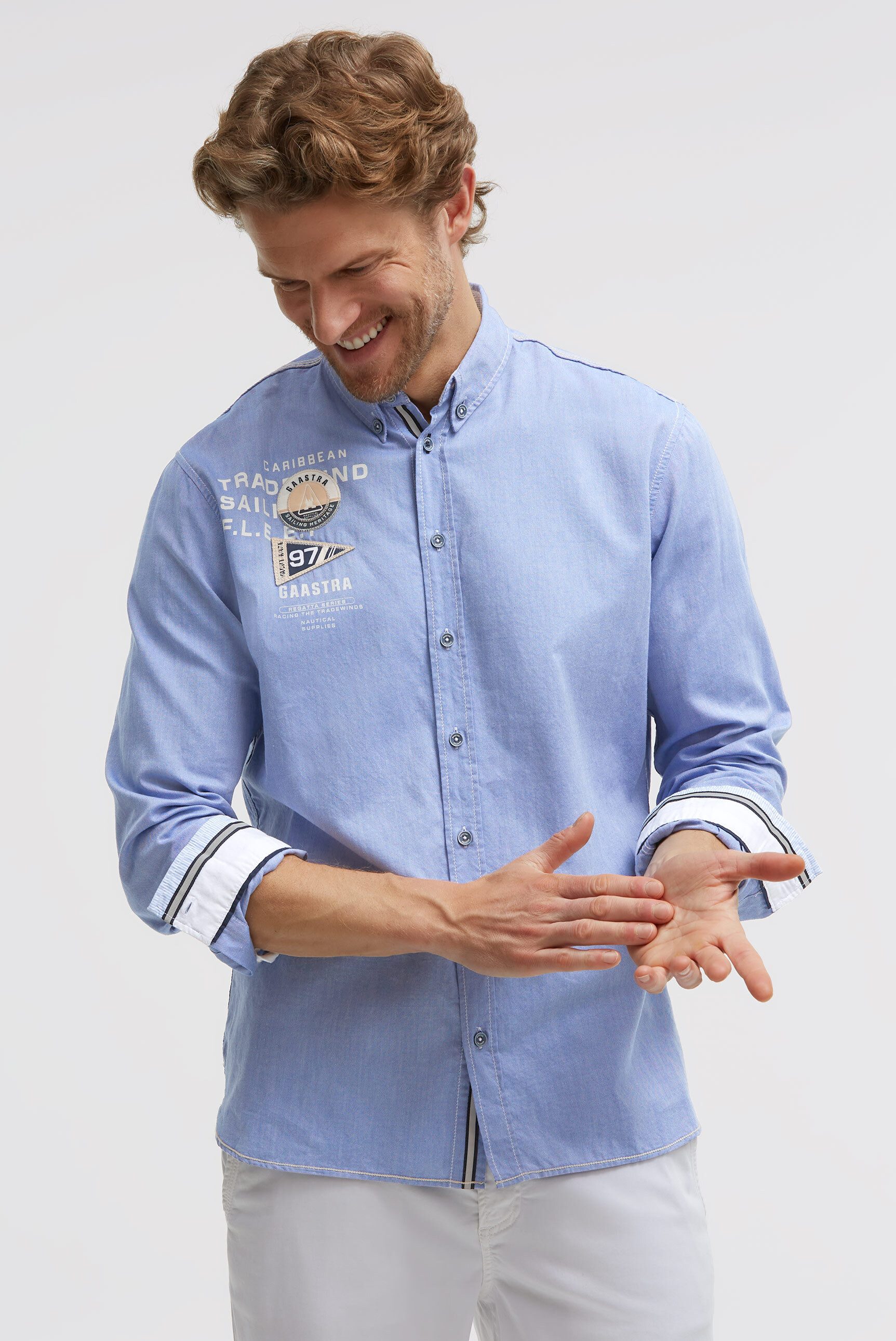 Gaastra Langarmhemd mit reflektierenden Tapes