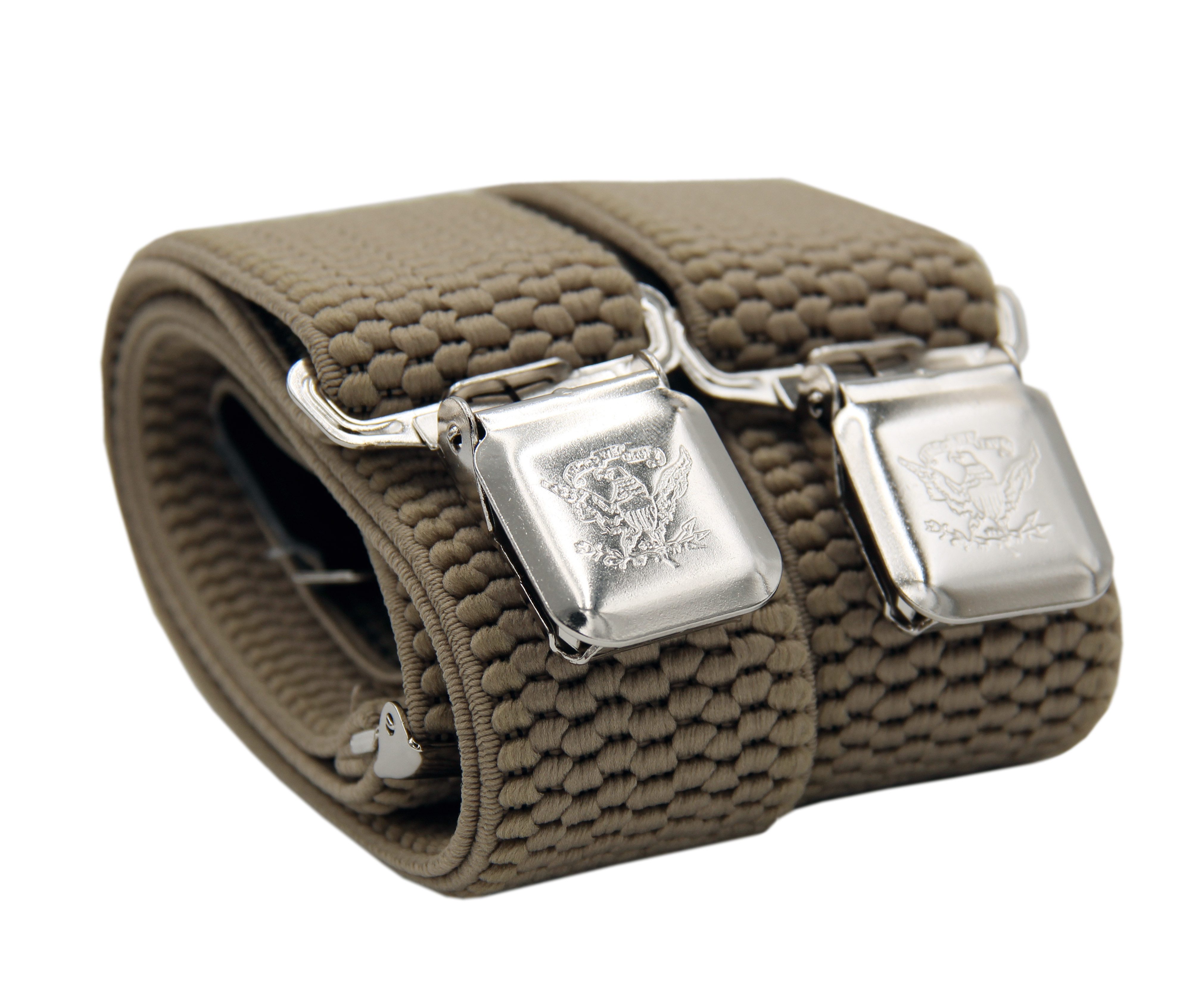 Fabio Farini Hosenträger 4cm Breites Y-Design verstellbar mit extra starken Clipverschluss, Beige