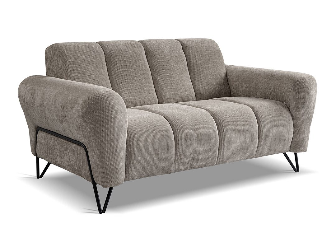 Beautysofa Sofa mit Metallbeine in schwarzer günstig online kaufen