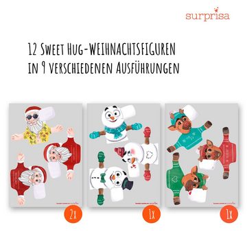 SURPRISA Grußkarte Sweet Hugs - für individuelle Geschenke, Geschenkkarte mit persönlicher Note für Schokolade und andere kleine Geschenke zu Weihnachten