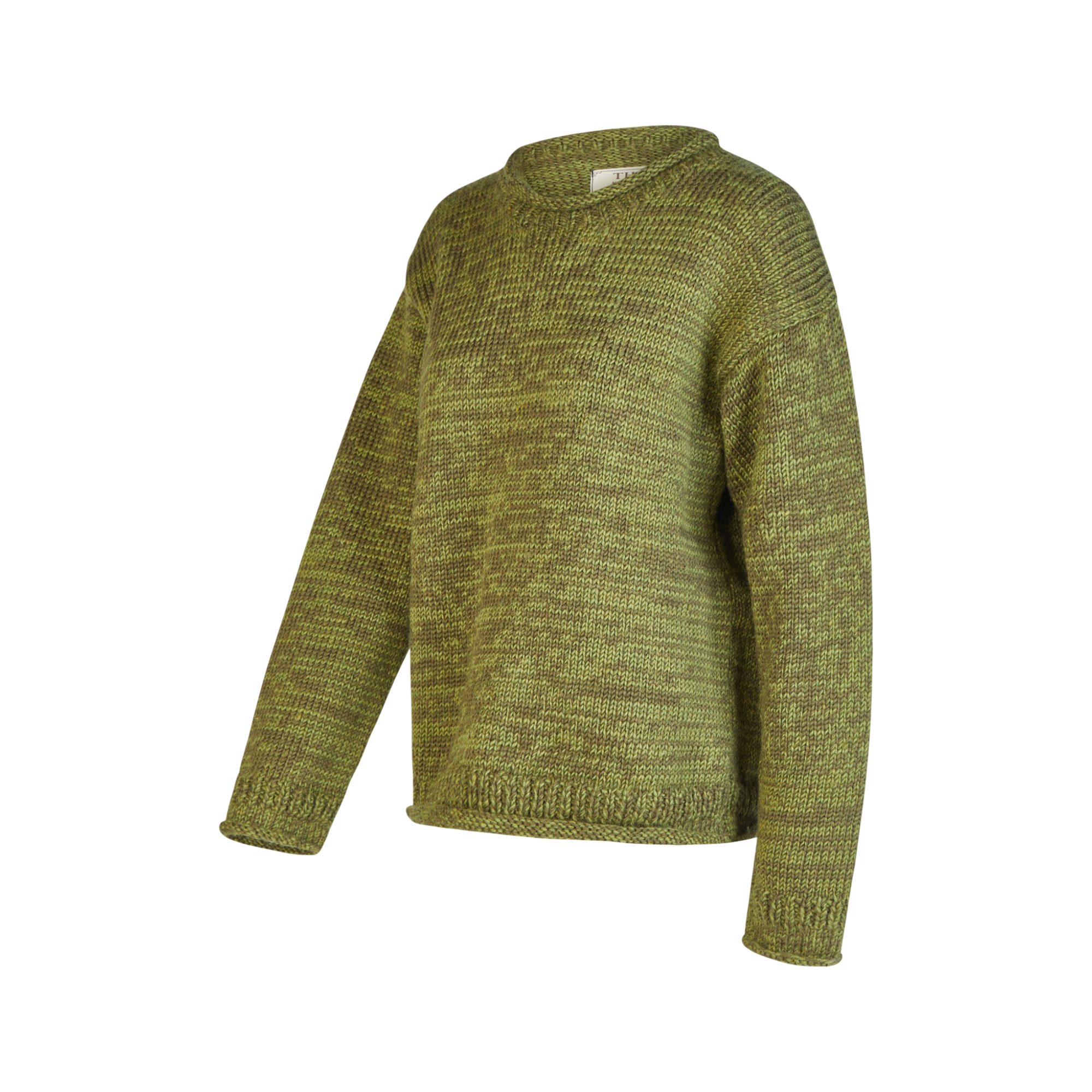 THC Natural Line Strickpullover THC Schafwoll Strickpullover Grün 720 (1 Stück, 1-tlg., 1 Stück) weiche Schurwolle