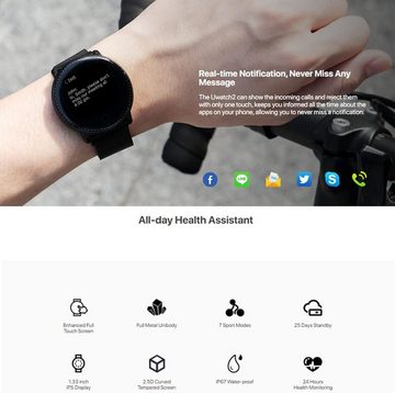 UMIDIGI Smartwatch (Android iOS), Fitnessuhr mit Blutsauerstoff-Monitor(SpO2) Pulsuhr wasserdichte