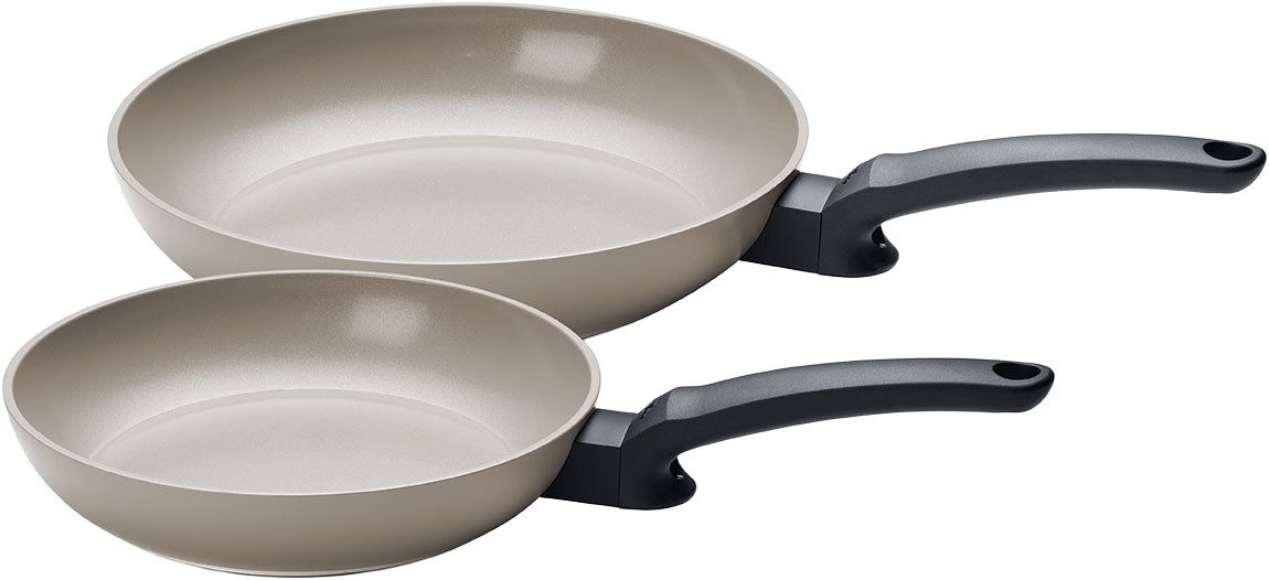 Fissler Pfannen-Set Ceratal® Evo Classic, Aluminium (Set, 1x Bratpfanne 24 cm + 1x Bratpfanne 28 cm), 2-teiliges Keramikpfannen-Set