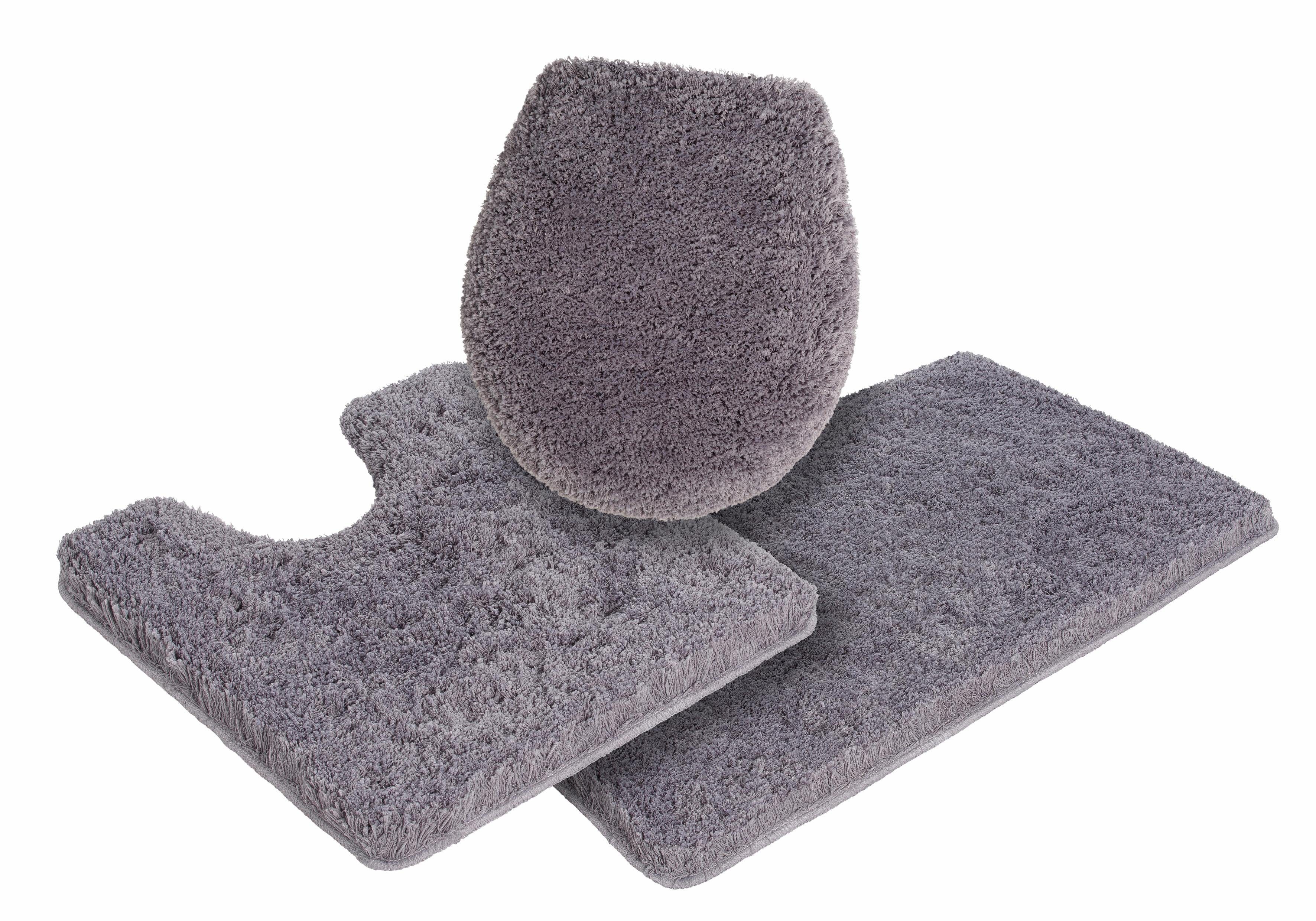 Möve Badematte Superwuschel, Badvorleger, Badezimmer Teppich, Höhe 40 mm, rutschhemmend beschichtet, fußbodenheizungsgeeignet, schnell trocknend, strapazierfähig, Polyester, rechteckig, 3-tlg. Stand-WC Set, Mikrofaser-Badematte, Badteppich, rechteckig, rund & als 3-tlg. Set