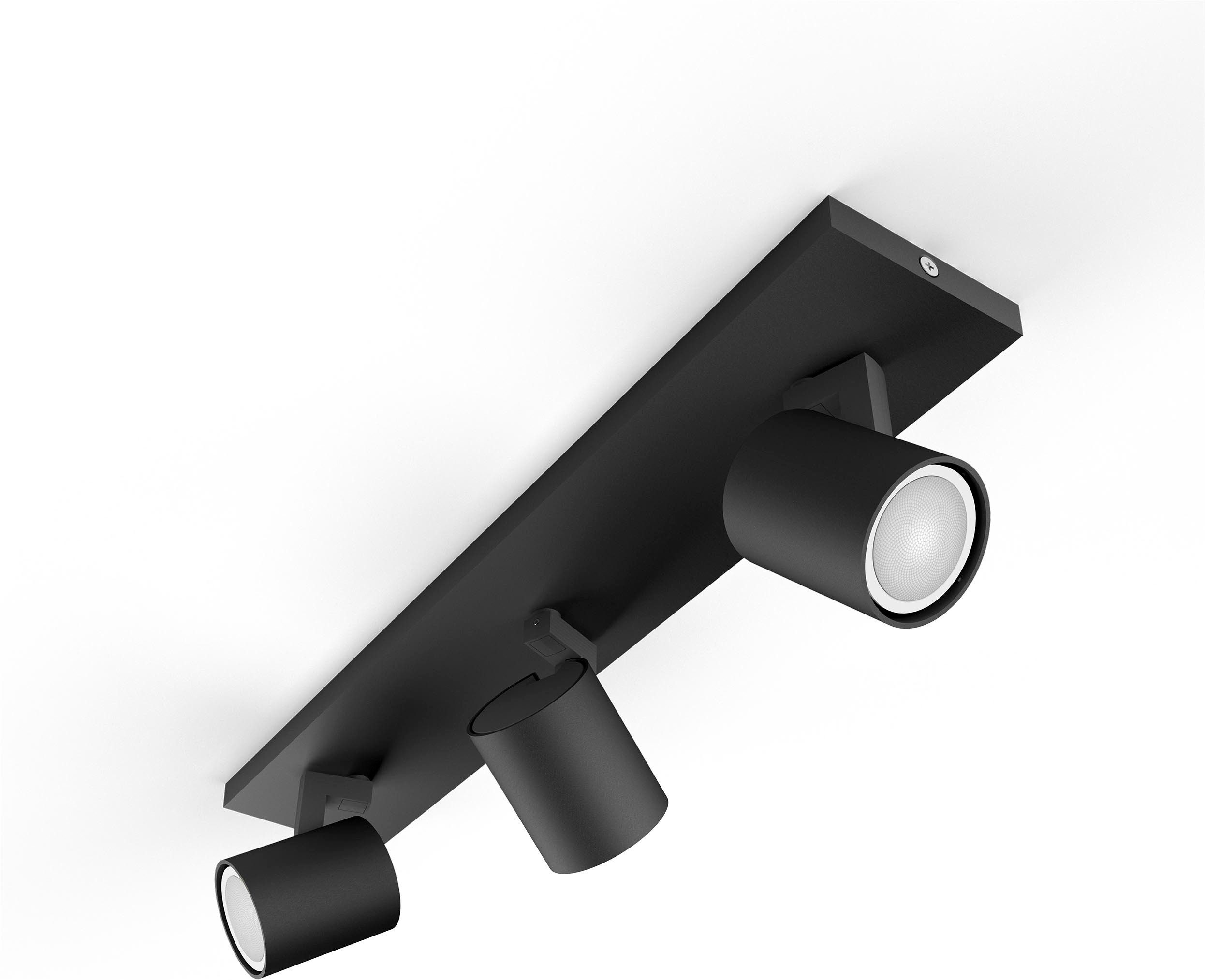 Philips Hue LED Deckenspot White Ambiance Runner 3er Aufbauspot, Abschaltautomatik, Bluetooth, CCT - über Fernbedienung, Dimmer, Dimmfunktion, Einschlafhilfe, Farbsteuerung, Farbwechsel, Fernbedienung, Infrarot inkl., Memory, nach Trennung vom Netz, Nachtlichtfunktion, Smart Home, Timerfunktion, Weckerfunktion, dimmbar über Fernbedienung, mehrere Helligkeitsstufen, LED wechselbar, warmweiß - kaltweiß, App- & Sprachsteuerung, Smart Home, versch. Weißtöne, Dimmschalter