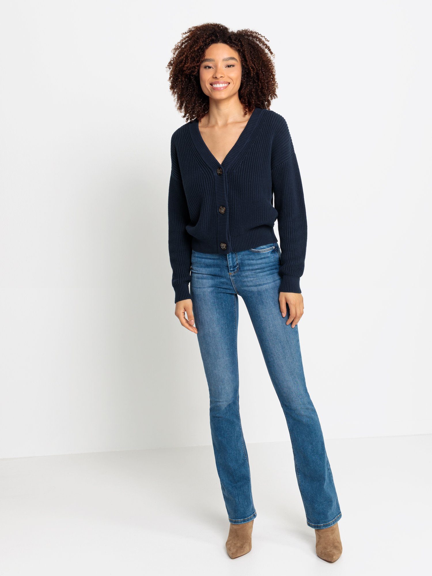 LASCANA Strickjacke mit V-Neck