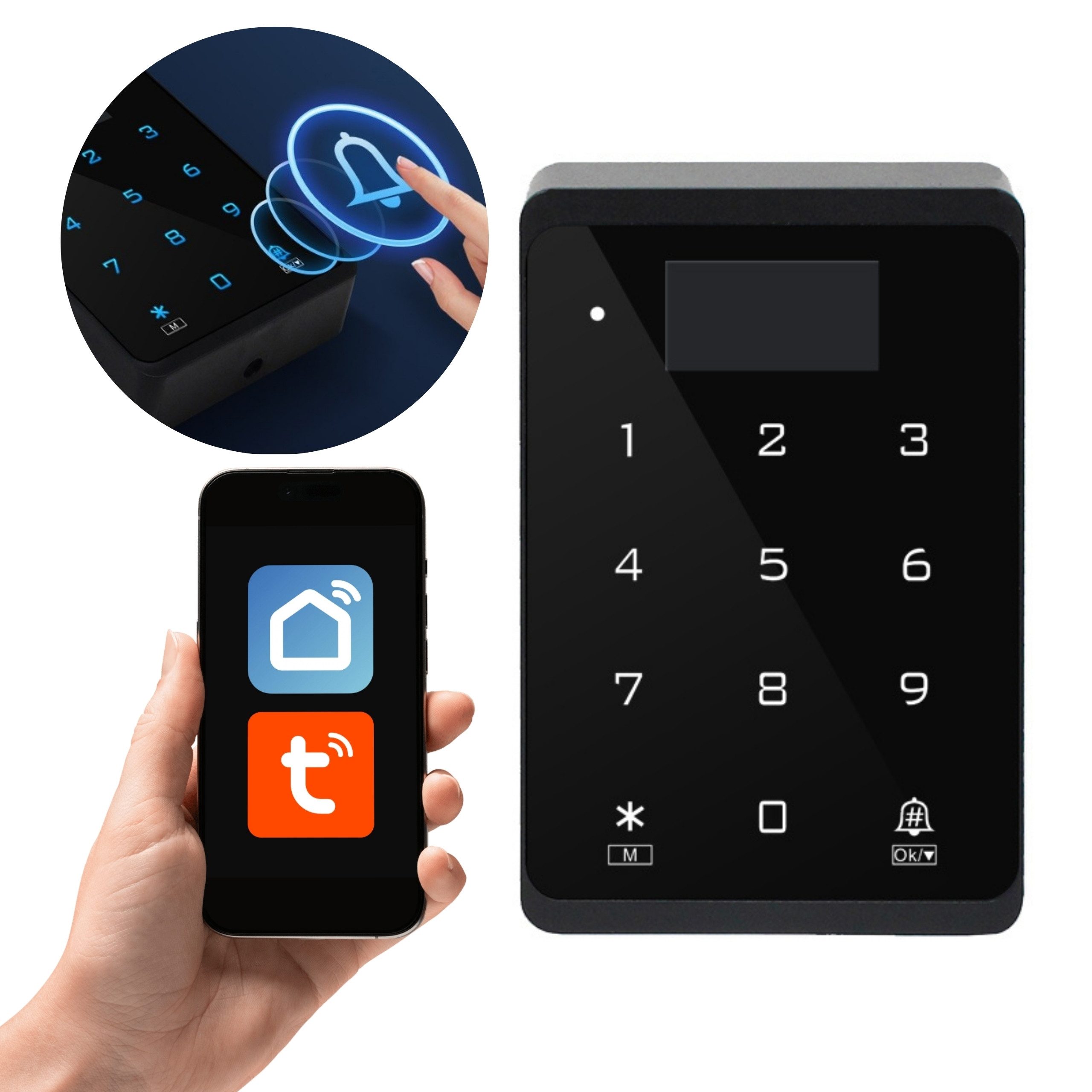Sarcia.eu Türschlossantrieb Elektronisches ferngesteuertes Smart Schloss, mit WiFi und PIN