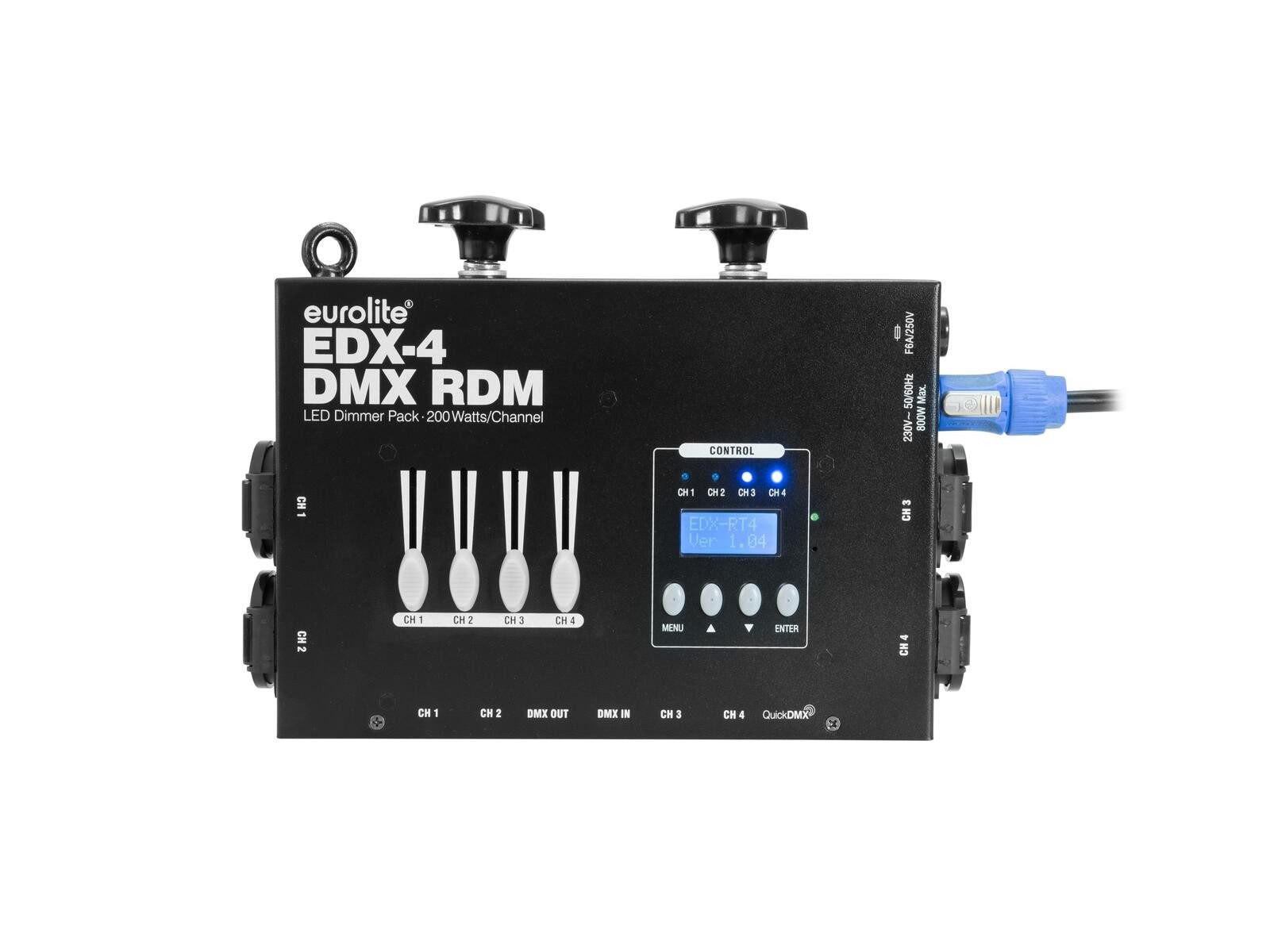 Discolicht EUROLITE EDX-4 DMX RDM LED-Dimmerpack
