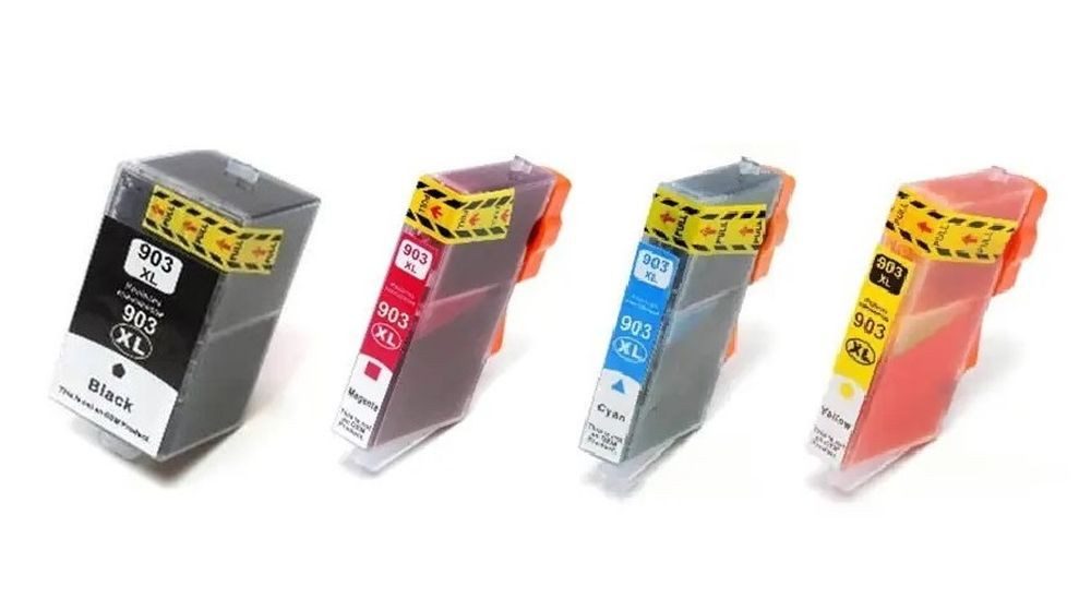 inkpro Druckerpatronen Set kompatibel mit HP 903 XL Tintenpatrone (für OfficeJet 6950 und OfficeJet Pro 6868, 6950, 6960, 6968, 6970, 6975, 6978 ohne Firmware Updates, 4-tlg., je eine Patrone 903 XL schwarz, cyan, magenta, gelb)
