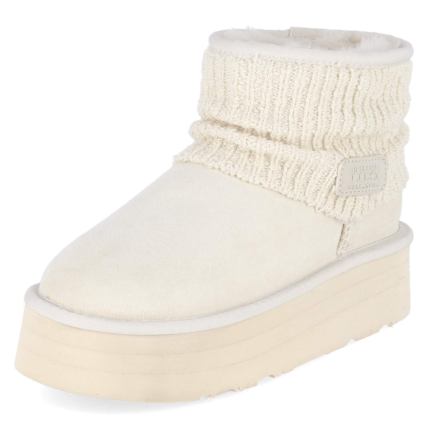 Australia Luxe Collective Australia Luxe FAMPS205N-CR Damen Leder & Textil white Chelseaboots