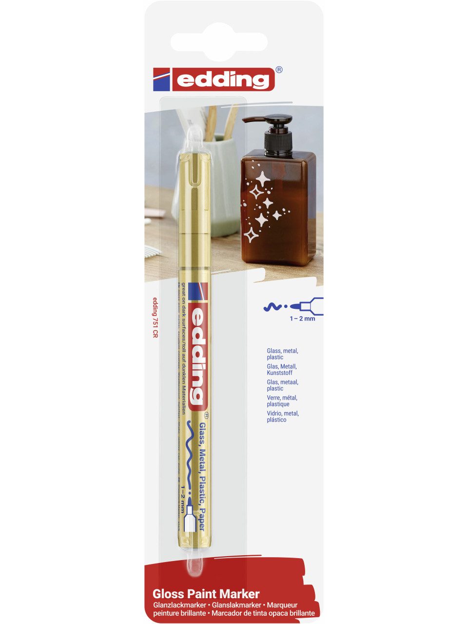 edding Permanentmarker edding 751 Lackmarker gold 1 - 2 mm