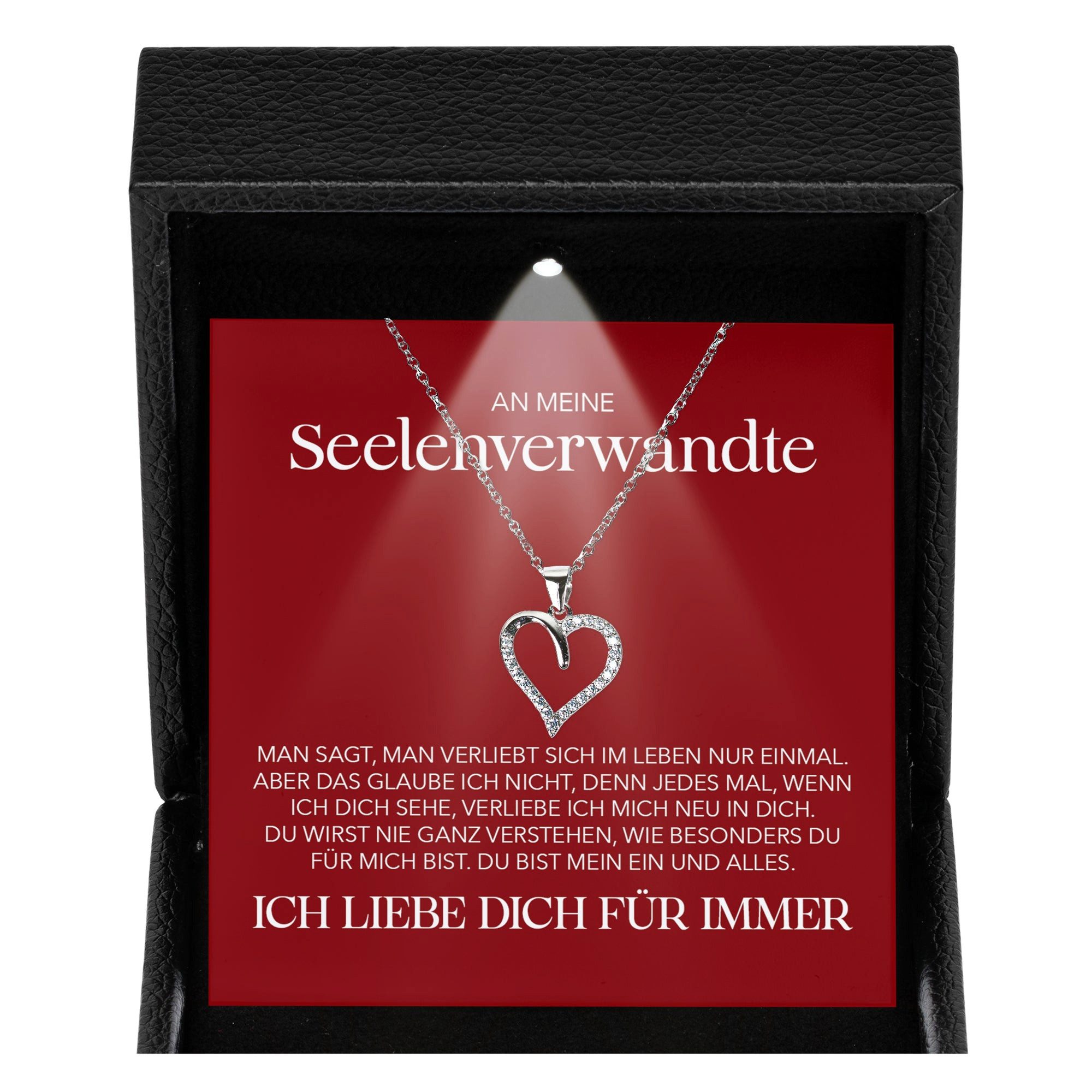 Schmuckset Seelenverwandte Frauen Herz Halskette Ich Liebe Dich Geschenk Damen