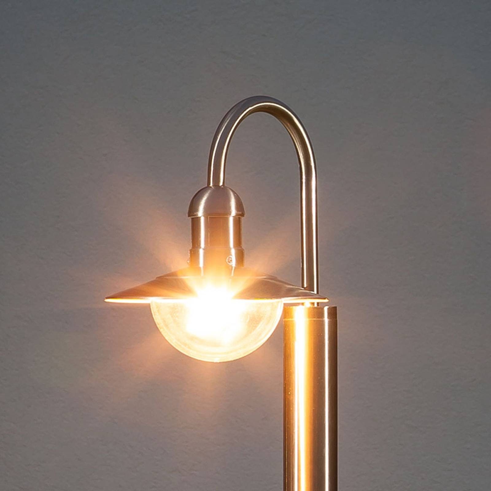 Lindby Pollerleuchte Damion, Leuchtmittel nicht inklusive, Modern, Edelstahl, Polycarbonat, edelstahl, klar, 1 flammig, E27