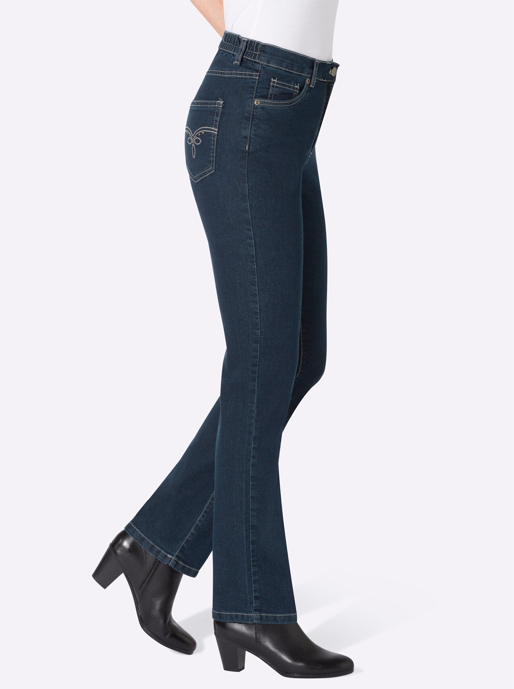 Sieh an! Bequeme Jeans Jeans komfortabel in gerader Beinform – Bild 5 von 5