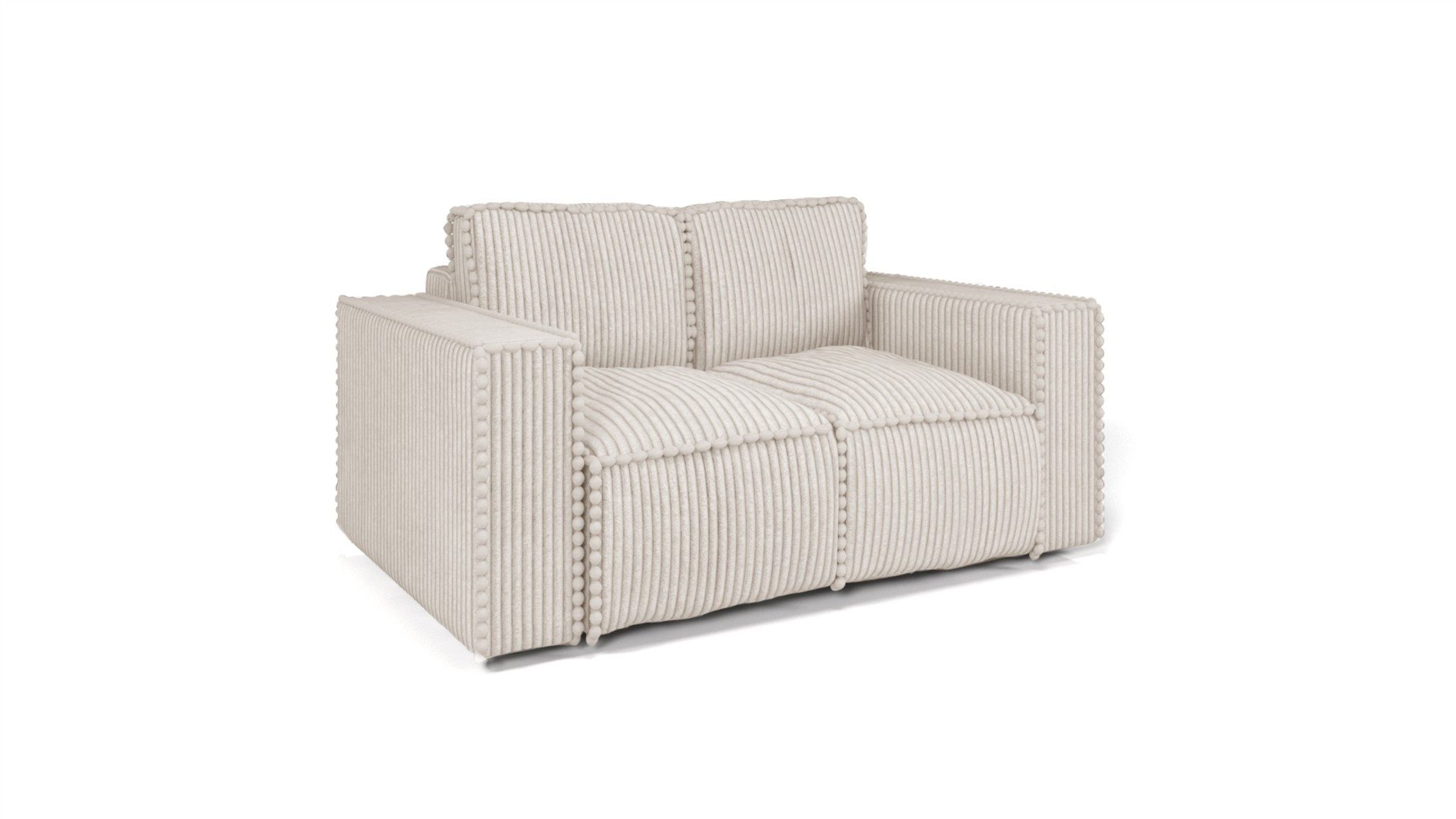 Fun Möbel 2-Sitzer Sofa VAJANA mit Schlaffunktion in Stoff Tilia, Rundumbezug