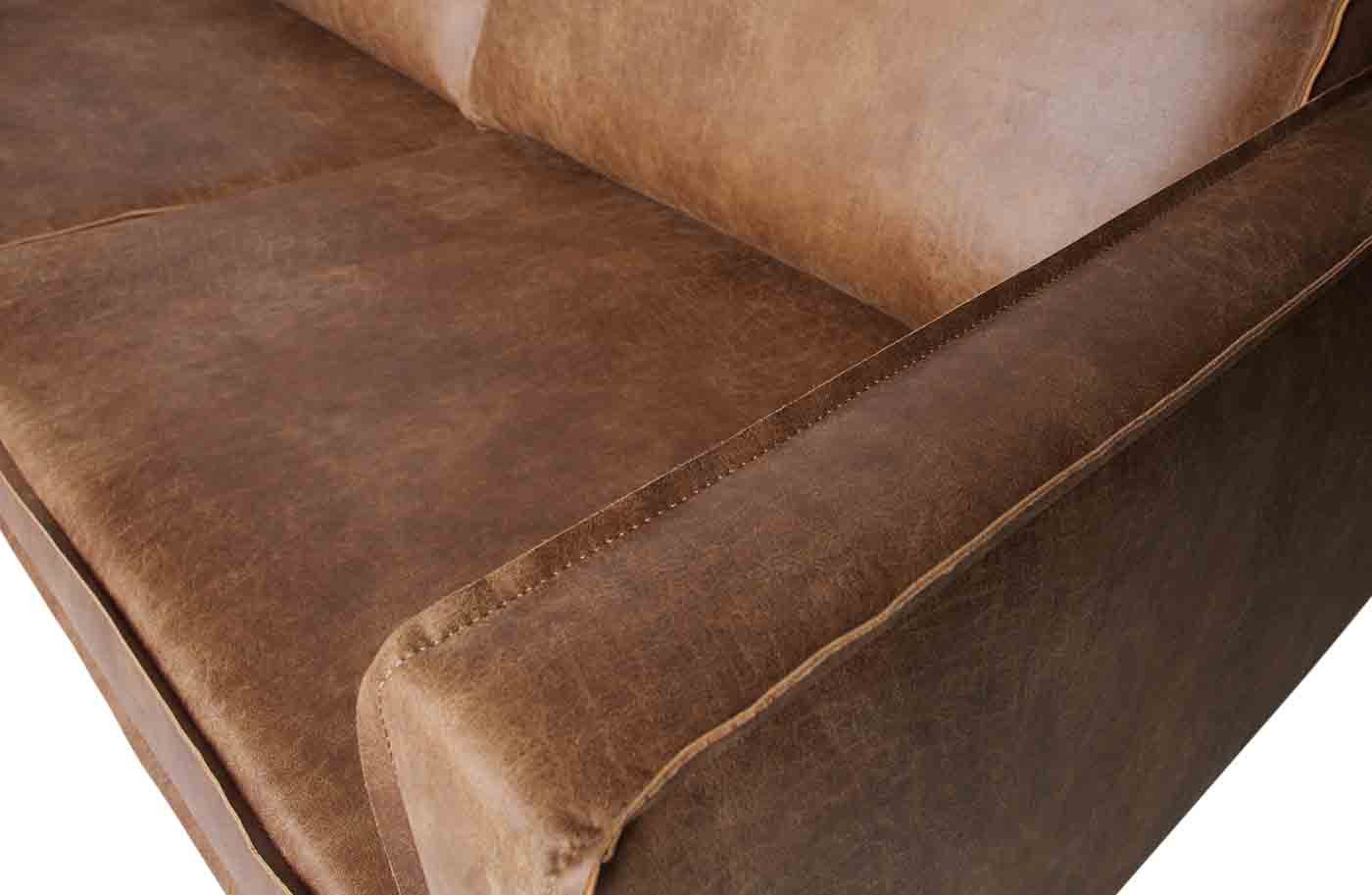 WOOOD Ecksofa Rodeo Ecksofa Lederoptik, links Cognac