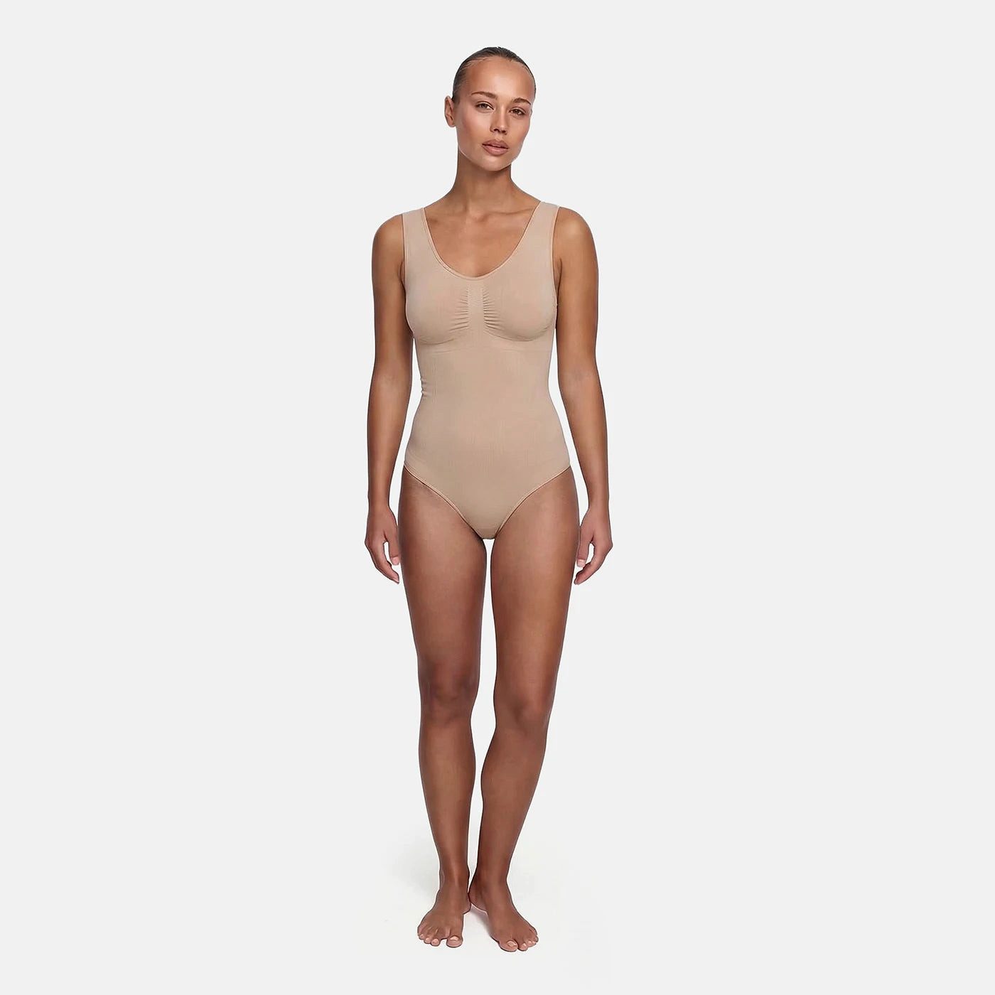 cfab Shaping-Body Tank Bodysuit Sculpting Shapewear mit Slip-Beige-XL (1-tlg)