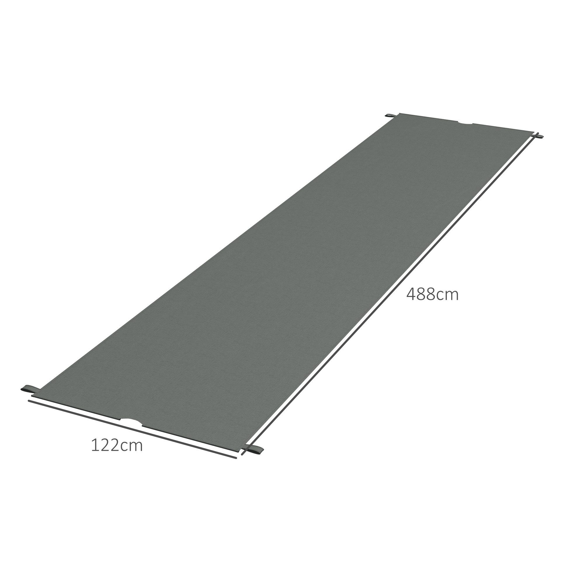Outsunny Pavillon-Ersatzdach mit UV-Schutz, 180 g/m², 122.0 x 122.0 cm (Sonnensegel, Terrassenüberdachung), für 3 x 3 m Pavillon, Dunkelgrau