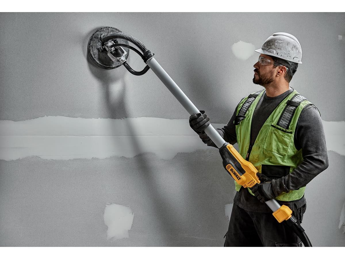 DeWalt Trockenbauschleifer 450 Watt, 450 W Motorleistung, AirLock Adapter, Klettfix-Schleifmittelaufnahme