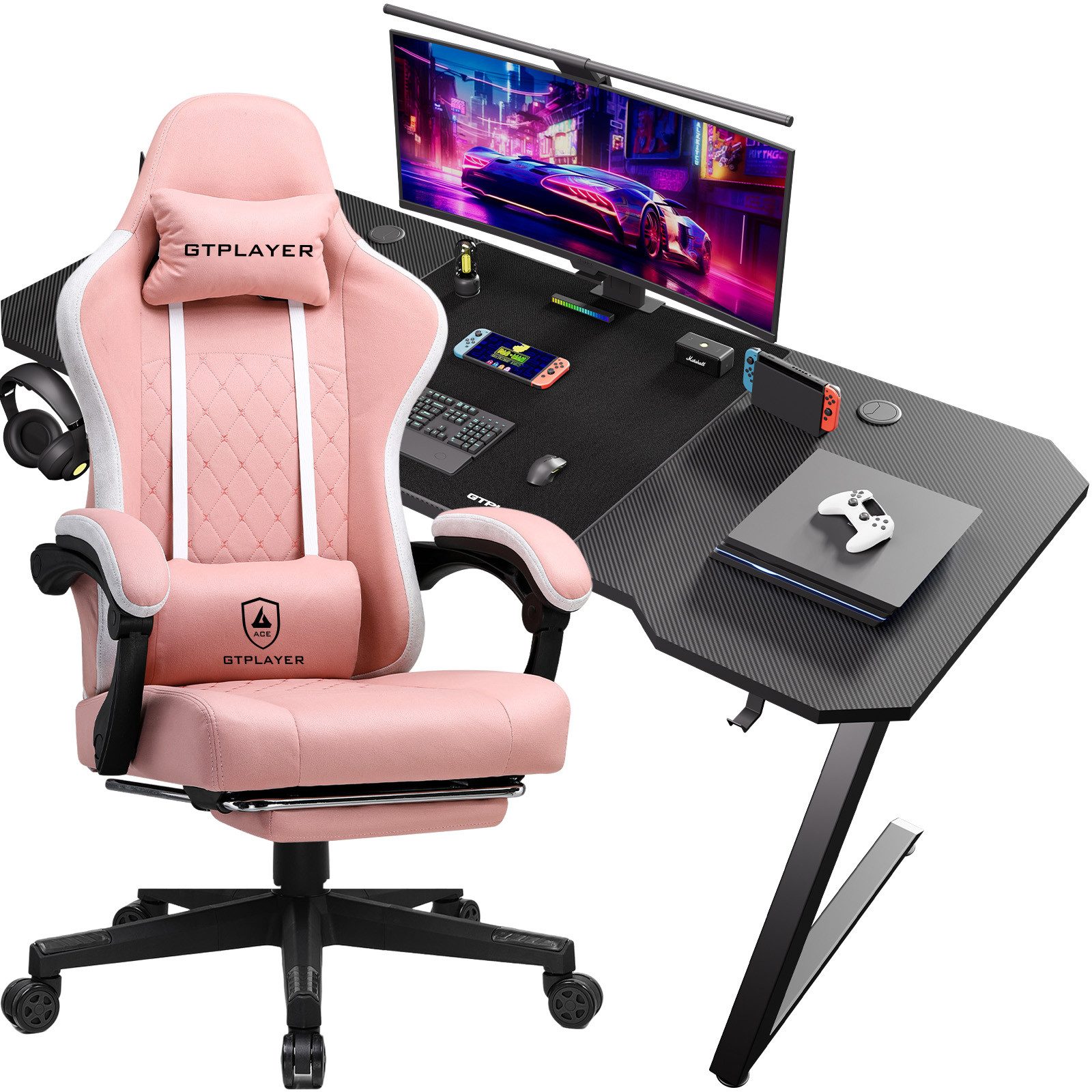 GTPLAYER Gaming-Stuhl Ergonomischer Gaming Sessel Schreibtischstuhl günstig online kaufen