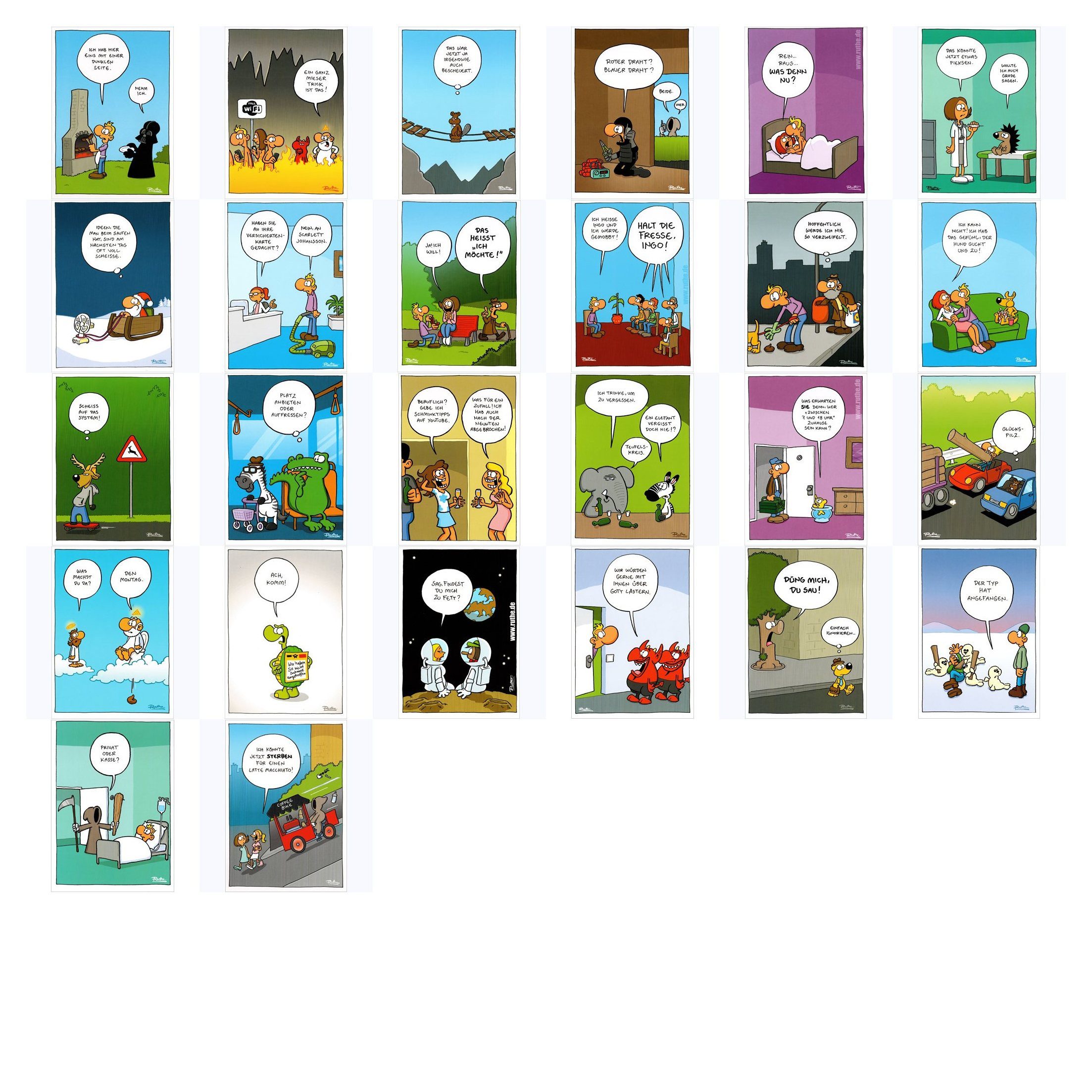 postkarten-universum.de Postkarte Cartoon-Postkarten-Komplettset Ralph Ruthe