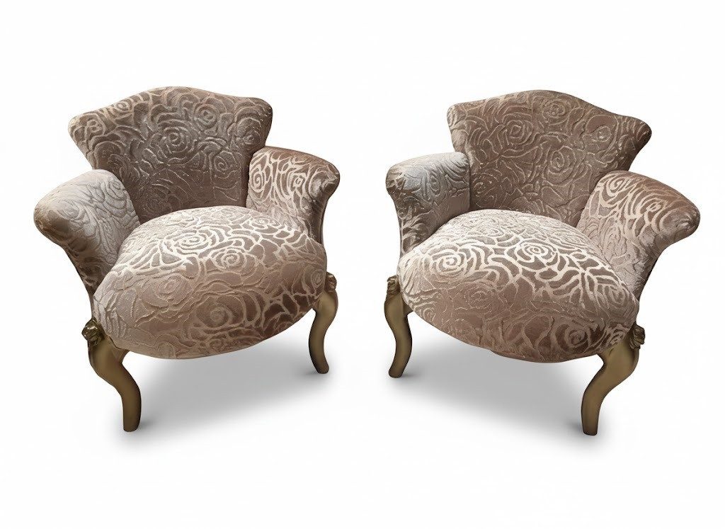 JVmoebel Sessel Designer Lounge Stuhl aus hochwertigem Polster in Barock-Optik (1-St), Made in Europa