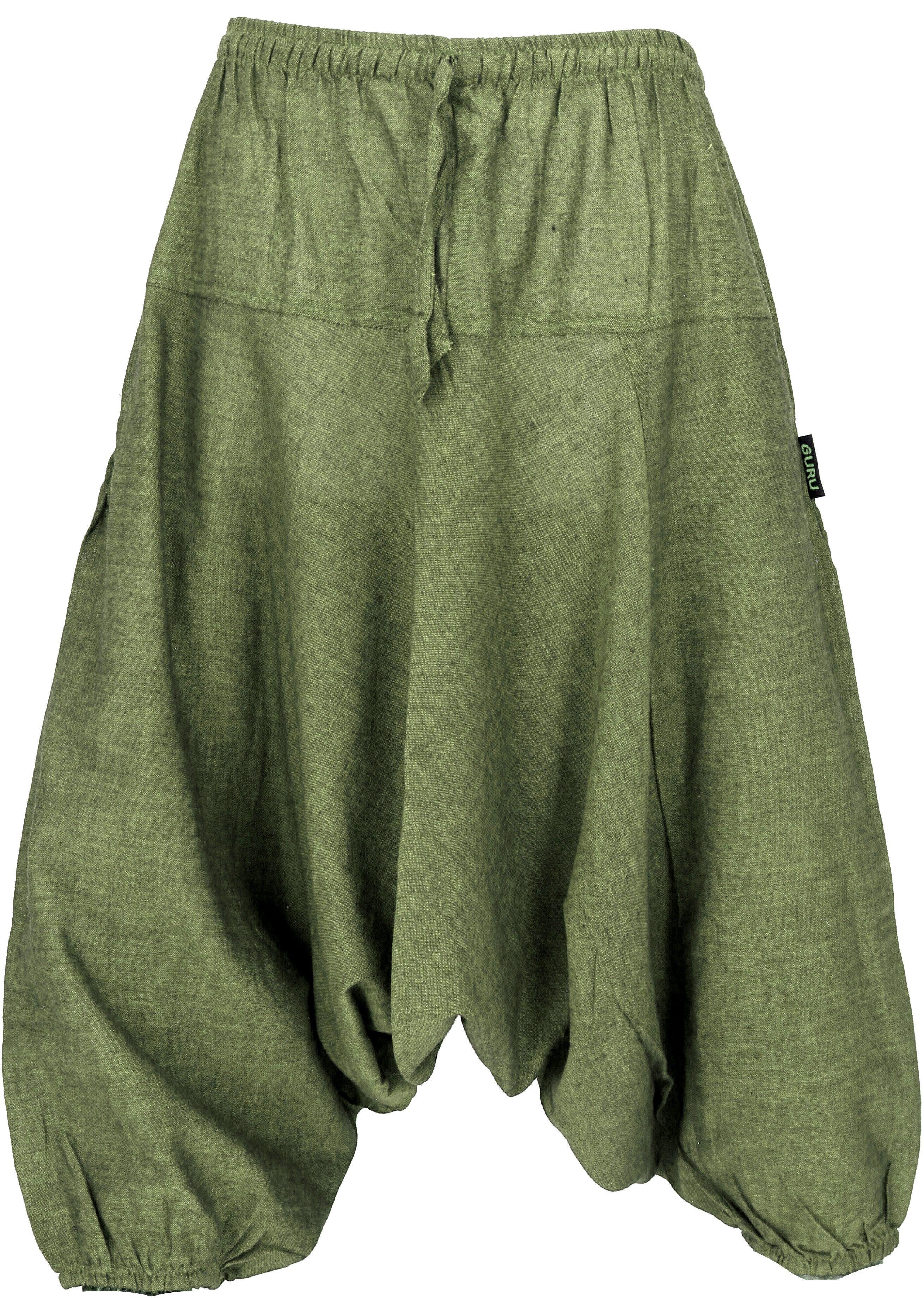 Guru-Shop Relaxhose Aladinhose, Pluderhose, Shorts 7/8 Länge -.. Ethno Style, alternative Bekleidung