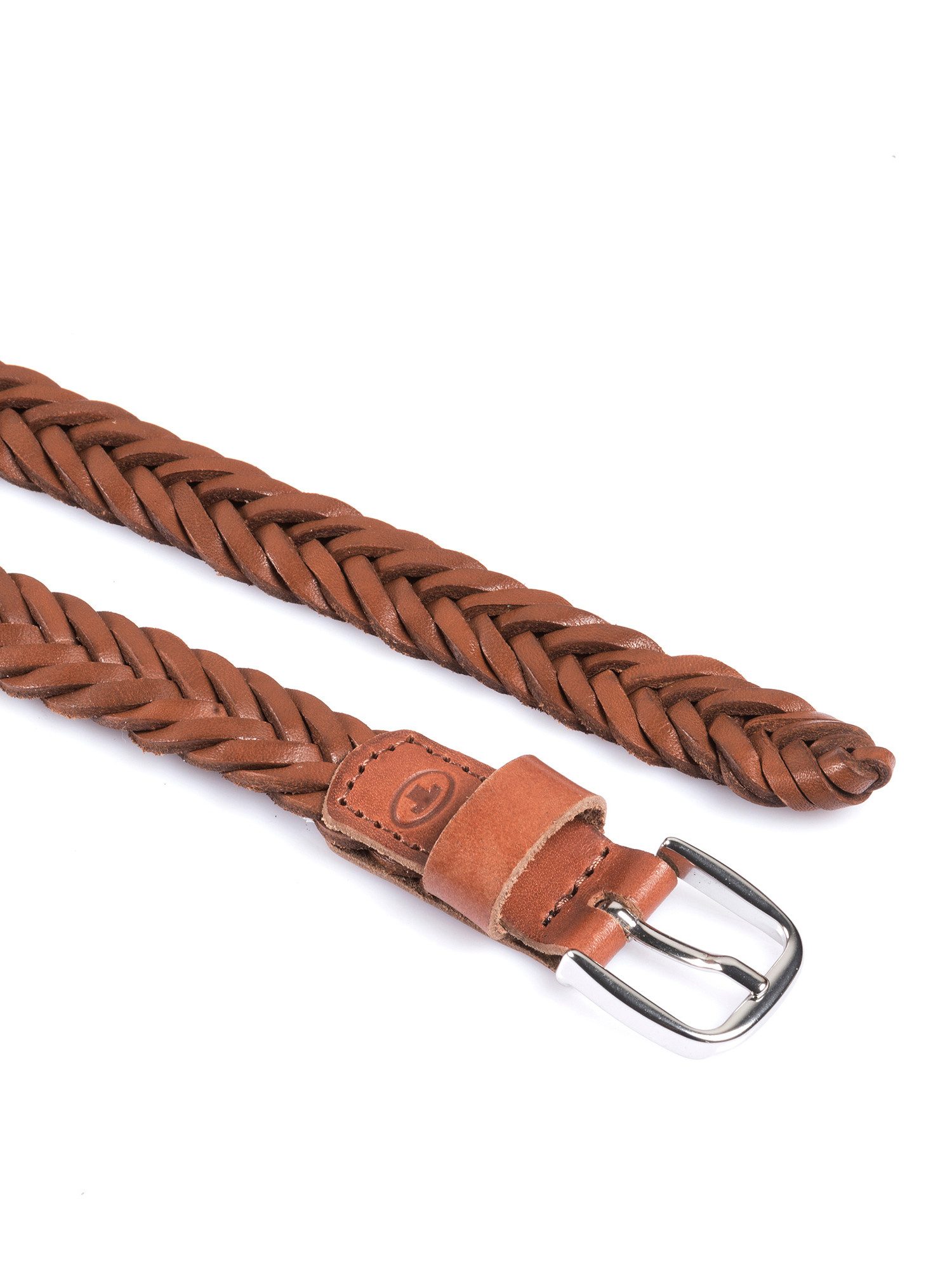 TOM TAILOR Flechtgürtel TTCLAUDETTE 2 cm breiter Damengürtel, stufenlos verstellbar, Echtleder