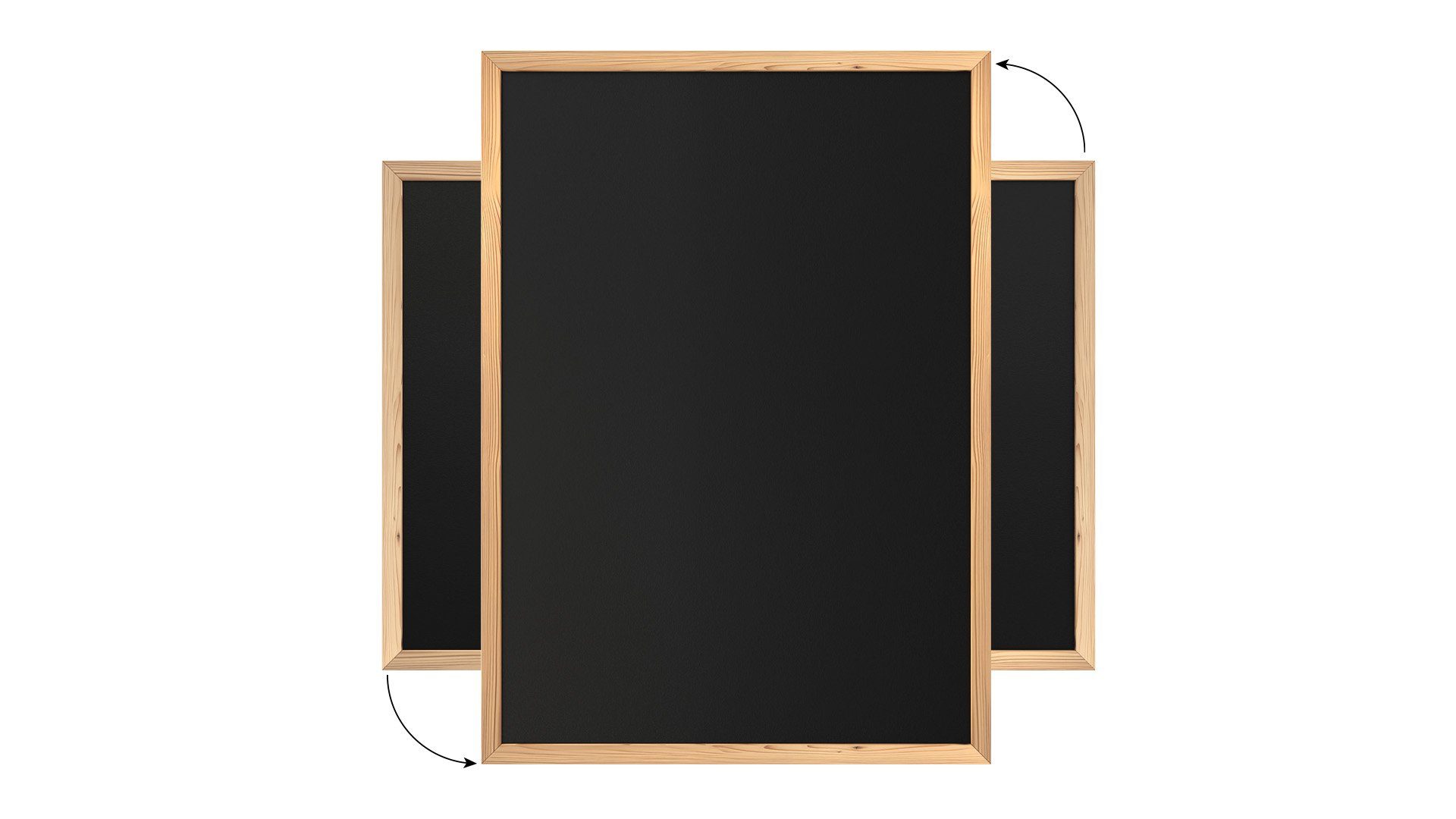 ALLboards Wandtafel Schwarze Kreidetafel, ECO-Holzrahmen