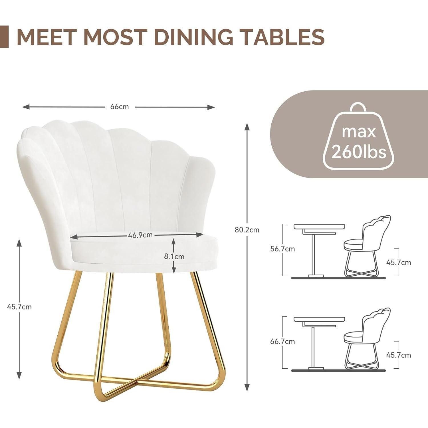 LuxusKollektion Cocktailsessel Polstersessel 2er Set Blütenblatt Gold Weiß